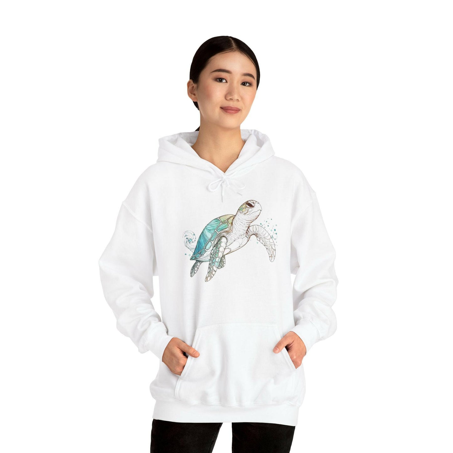 Serene Sea Turtle Hoodie - Oceanic Unisex Sweatshirt