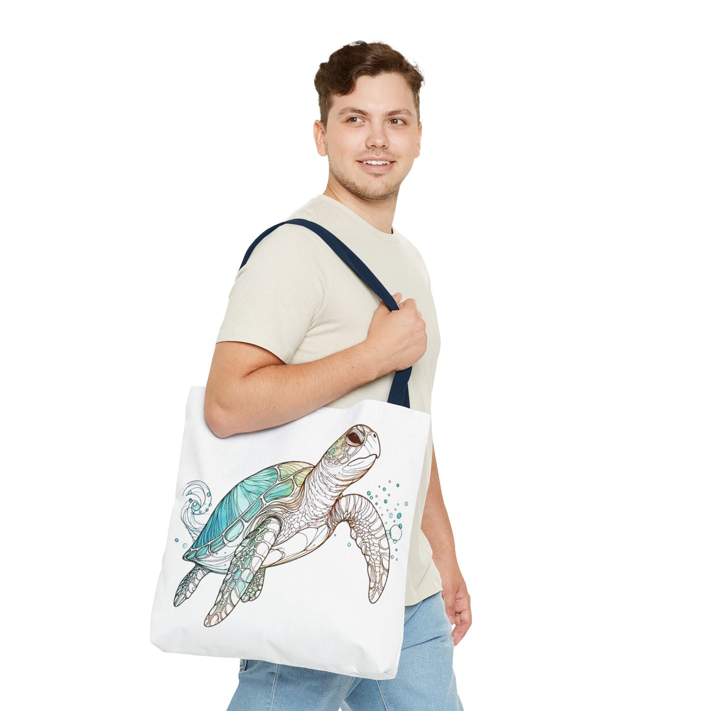Sea Turtle Ocean Tote Bag | Marine Life Beach Bag