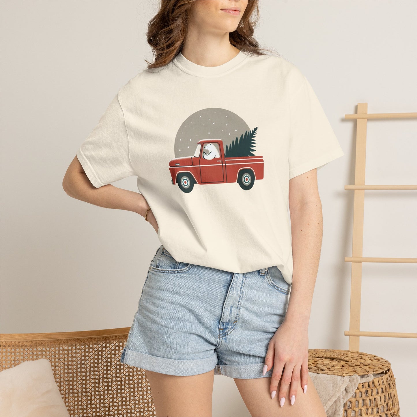 Vintage Polar Bear Christmas Truck Tee
