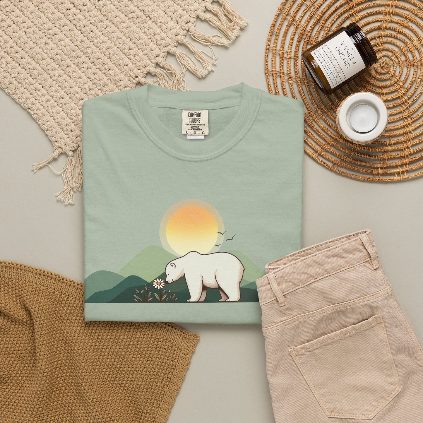 Polar Bear Sunrise T-Shirt — Wildflower Mountain Graphic