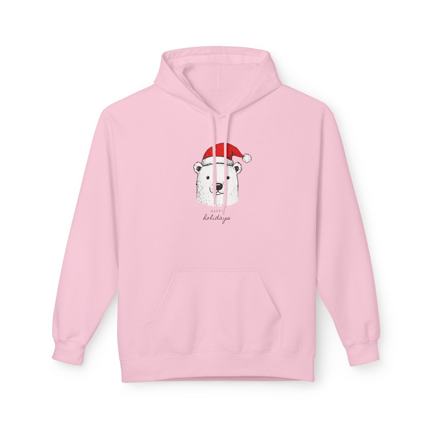 Polar Bear Santa Hat Hoodie