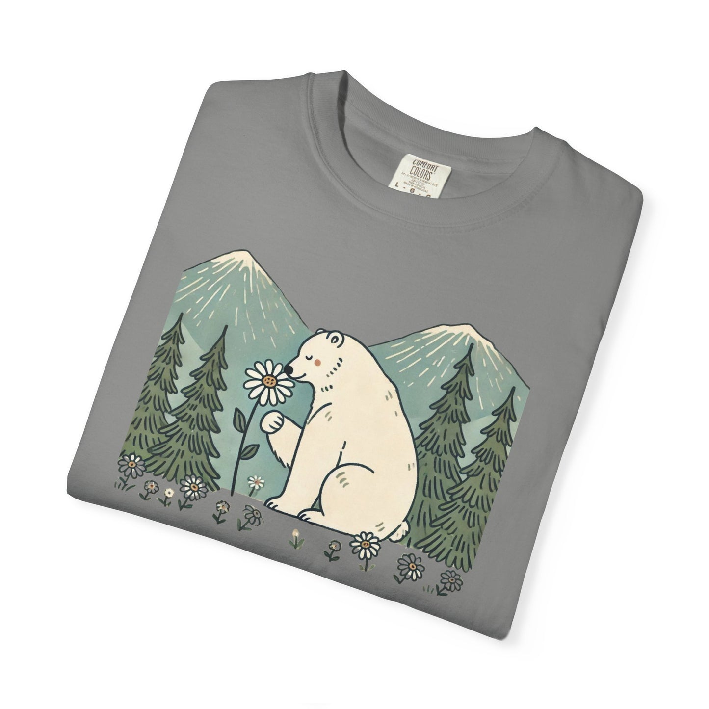 Woodland Polar Bear Comfort Colors Tee