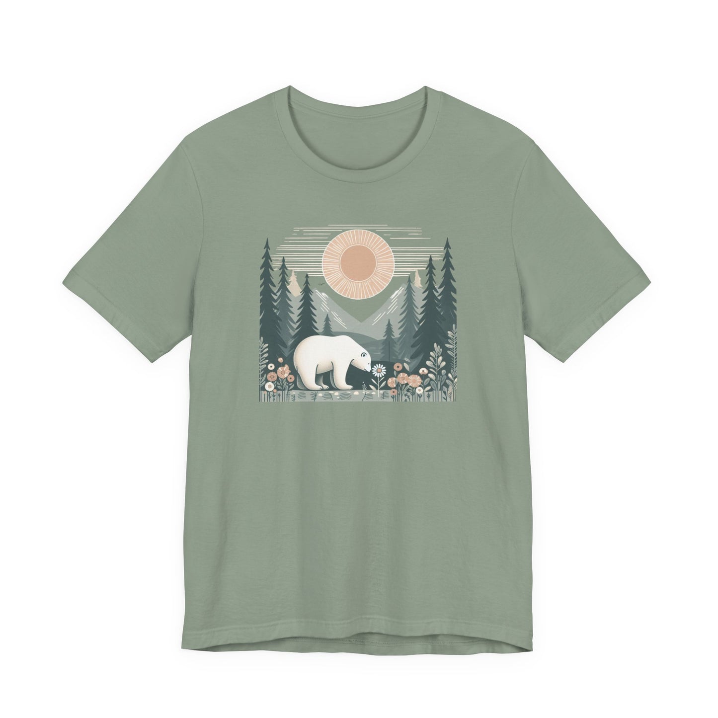 Polar Bear & Wildflower Mountain Shirt