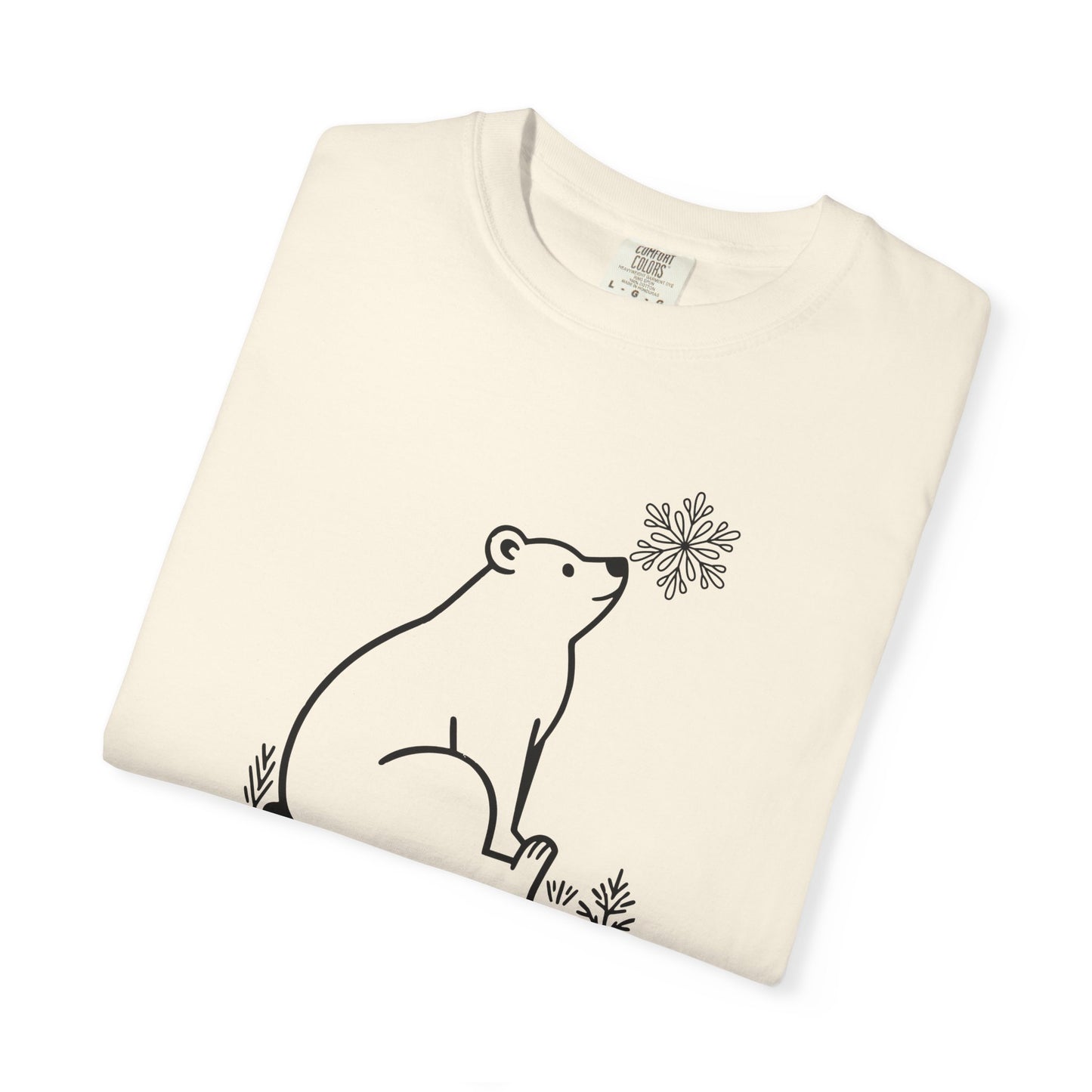 Comfort Colors Polar Bear Snowflake Tee