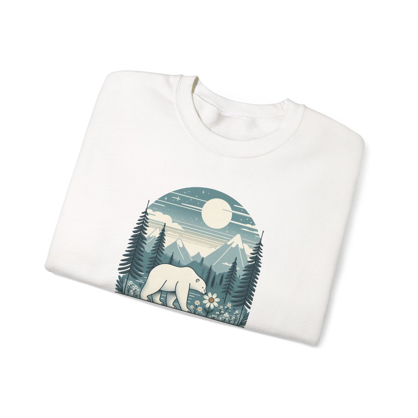 Polar Bear Mountain Forest Tee Crewneck Sweatshirt