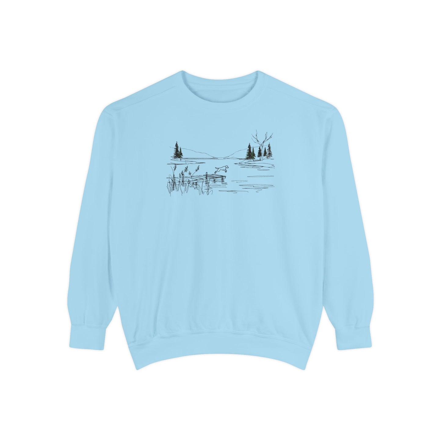 Minimalist Lake Dog Sweatshirt