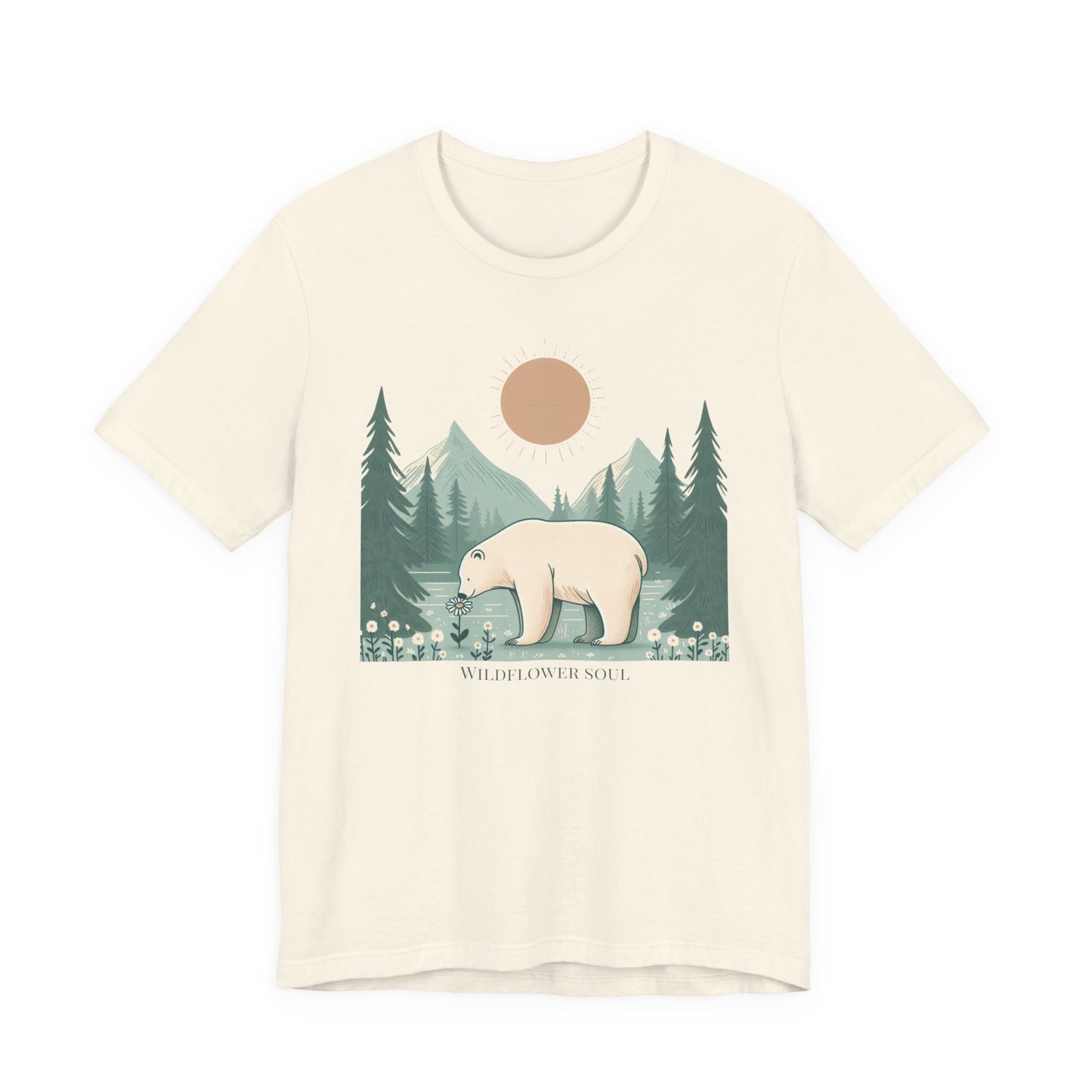 Wildflower Soul Polar Bear Tee | Vintage Landscape Edition