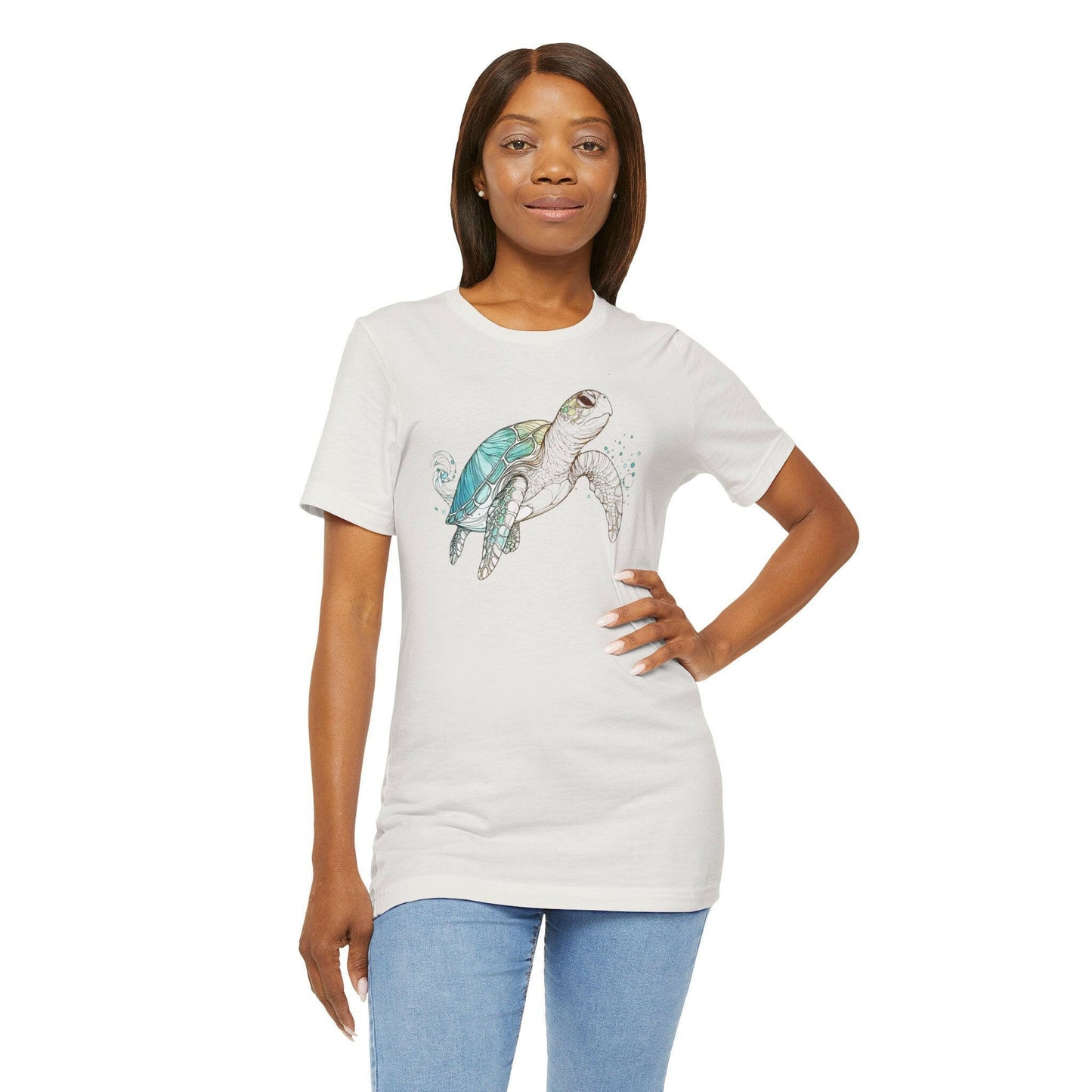 Sea Turtle Water Color Unisex Tee - Stompy Paws