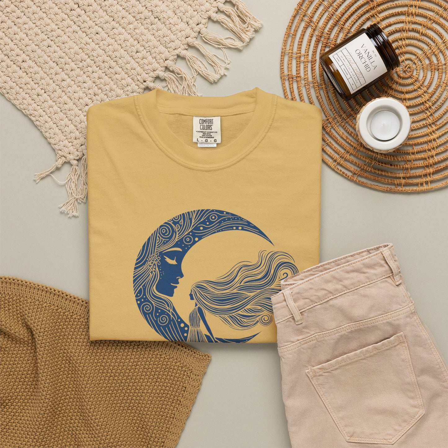 Moon Goddess "She Remembered Who She Was" Comfort Colors T-Shirt