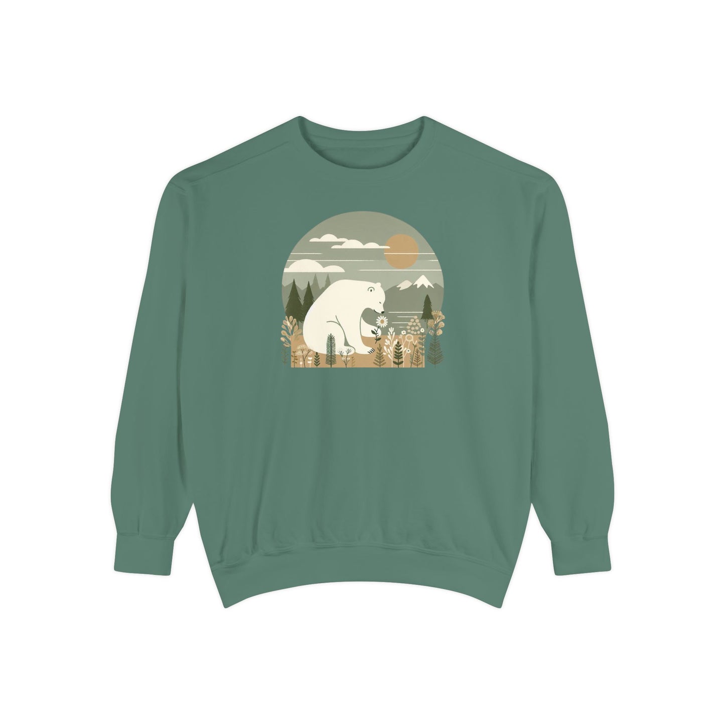 Polar Bear Wildflower Meadow Sweatshirt
