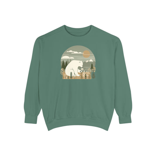 Polar Bear Wildflower Meadow Sweatshirt