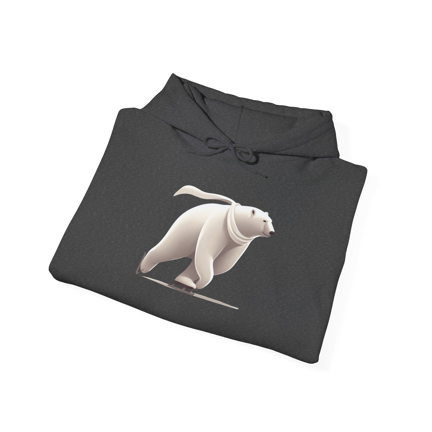 Skating Polar Bear Winter Hoodie
