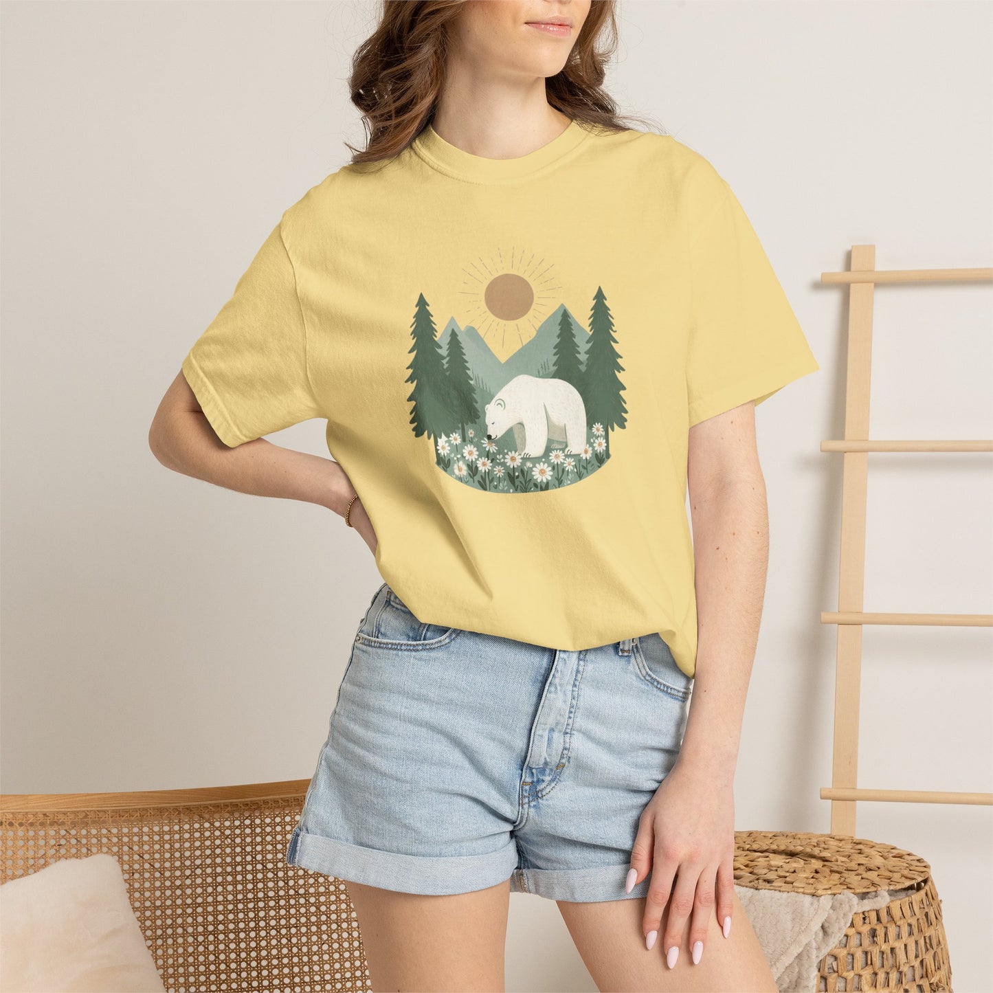 Sunlit Forest Polar Bear Tee