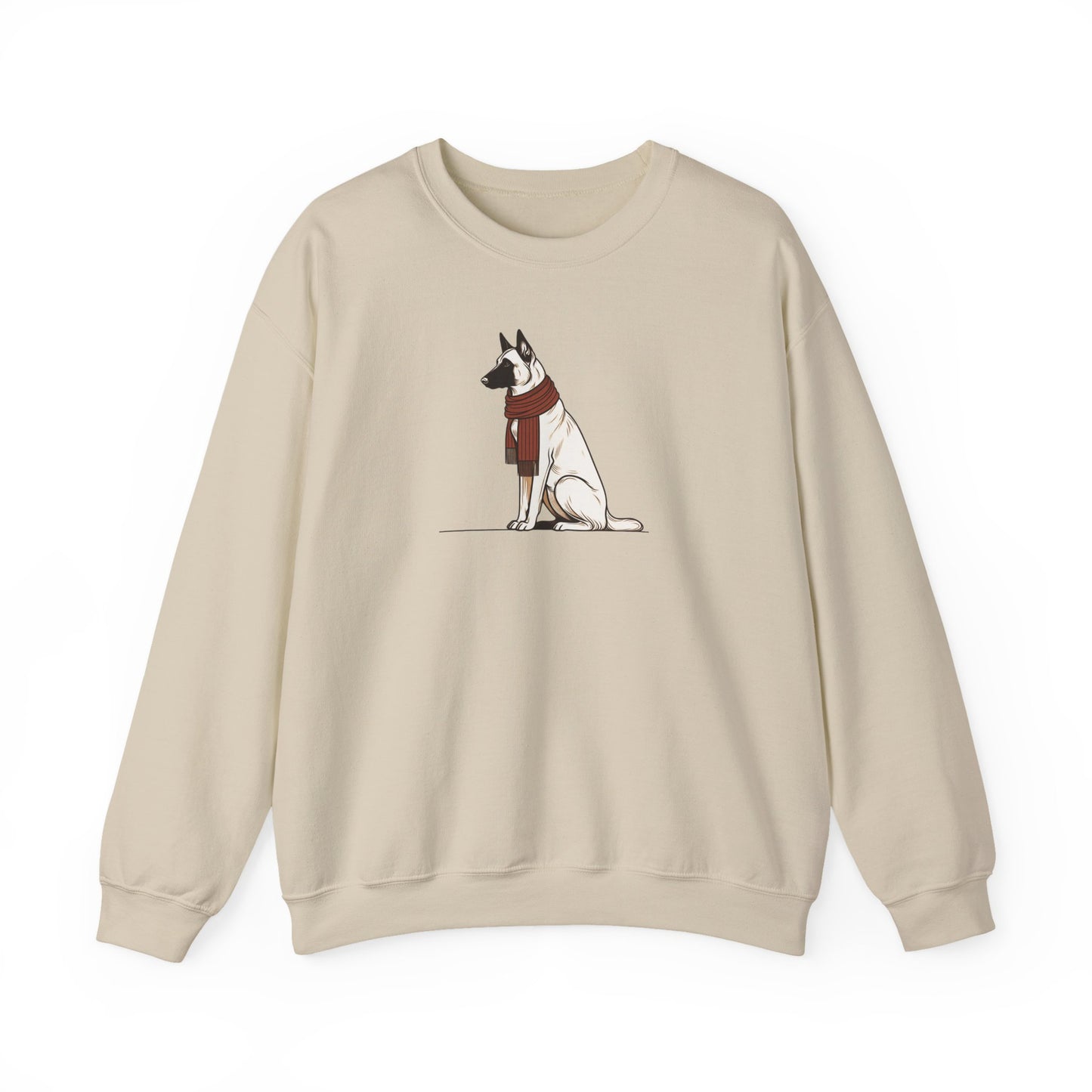 Belgian Malinois Scarf Premium Sweatshirt | Cozy Den Edition