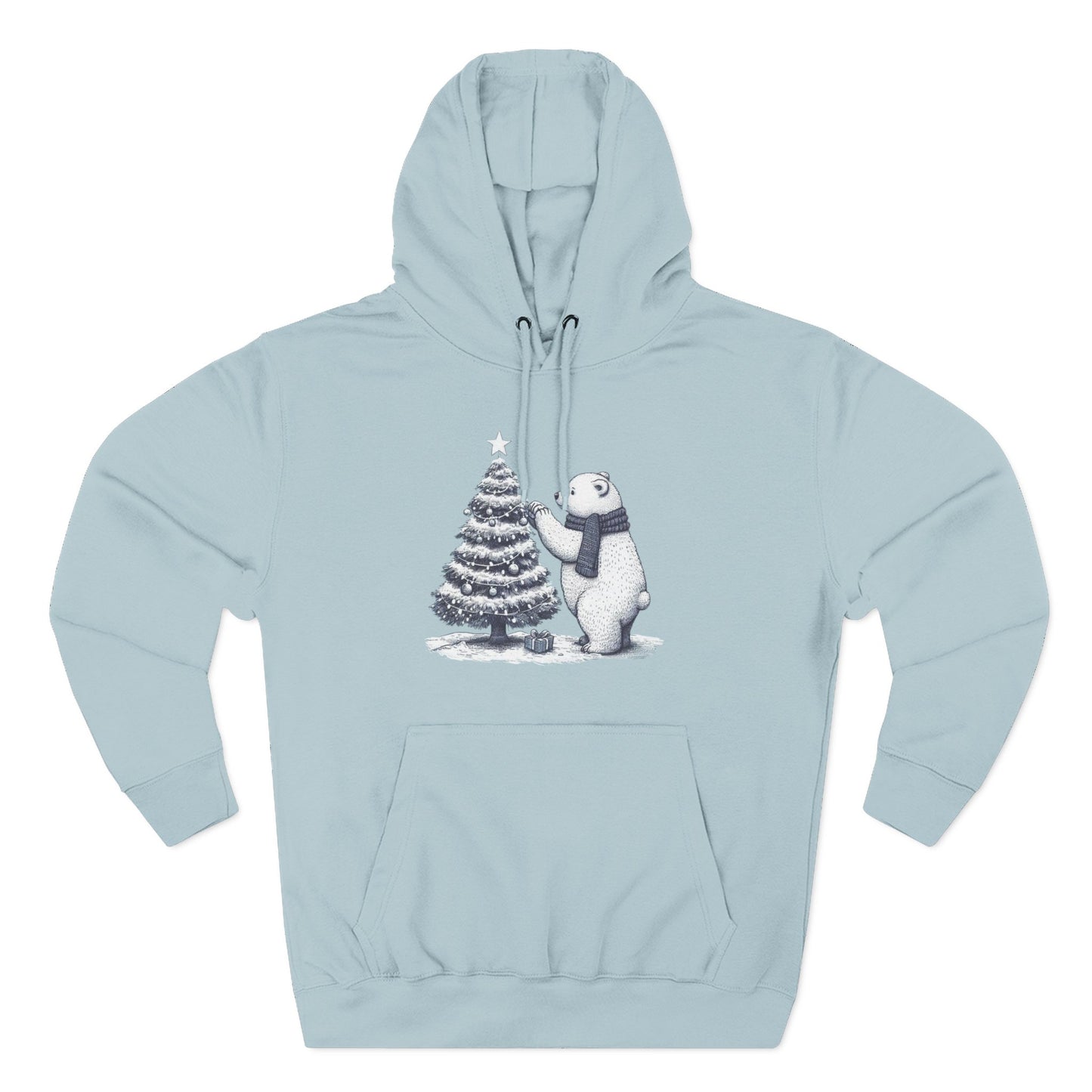 Vintage Polar Bear Christmas Tree Hoodie