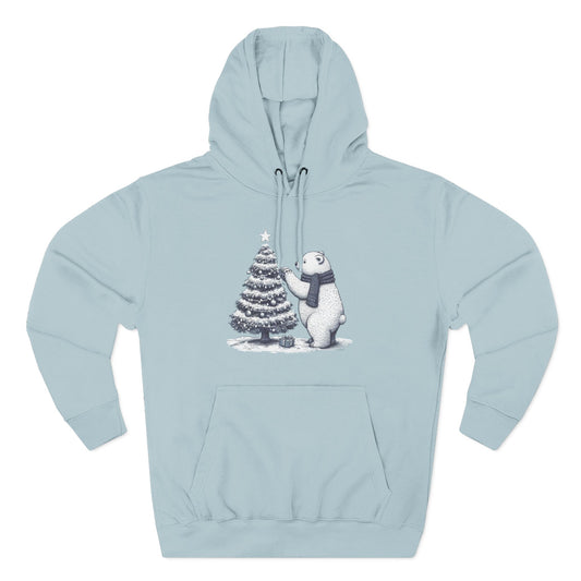Vintage Polar Bear Christmas Tree Hoodie