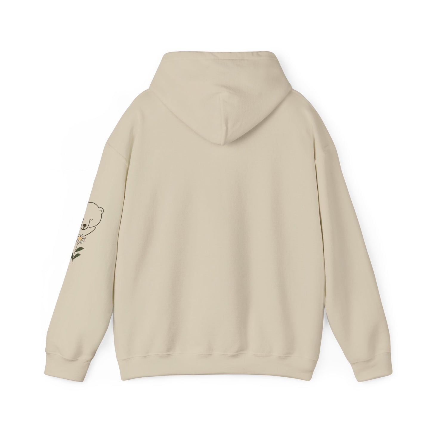 Minimalist Polar Bear & Daisy Hoodie