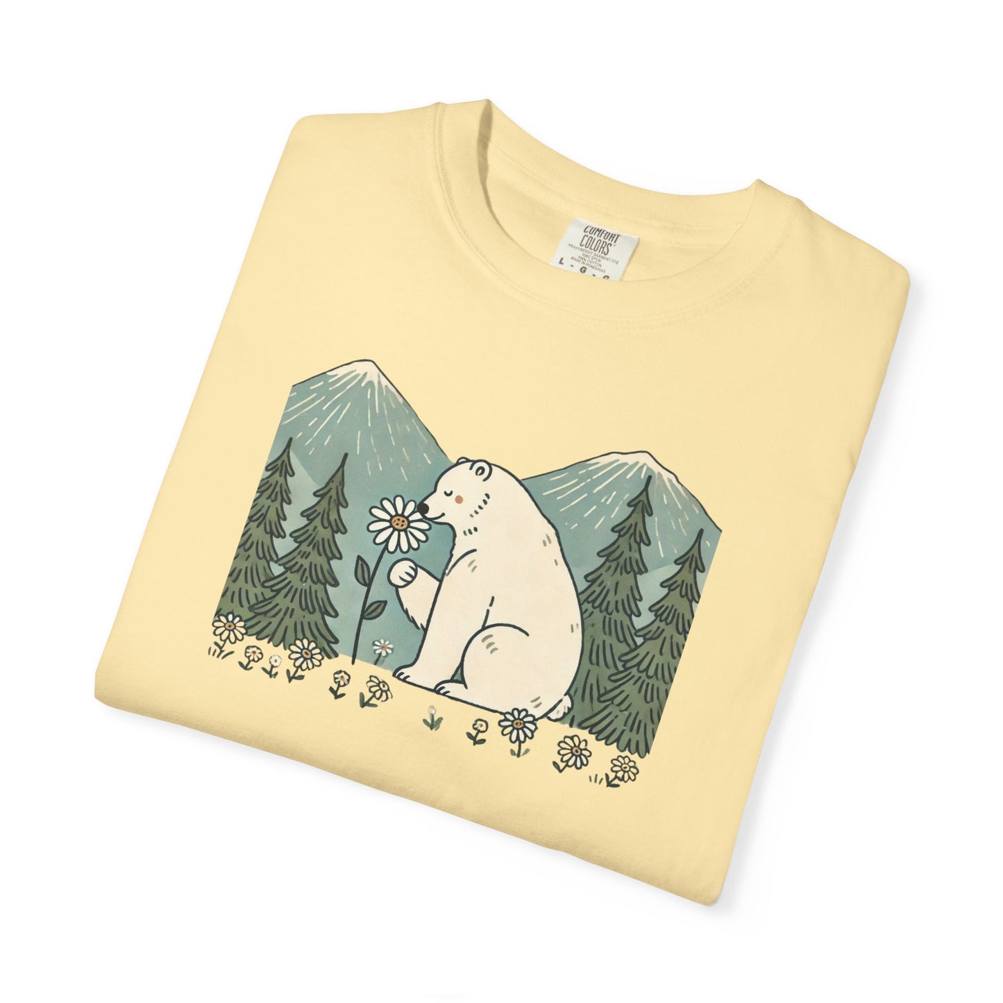 Wildflower Polar Bear Comfort Colors Tee