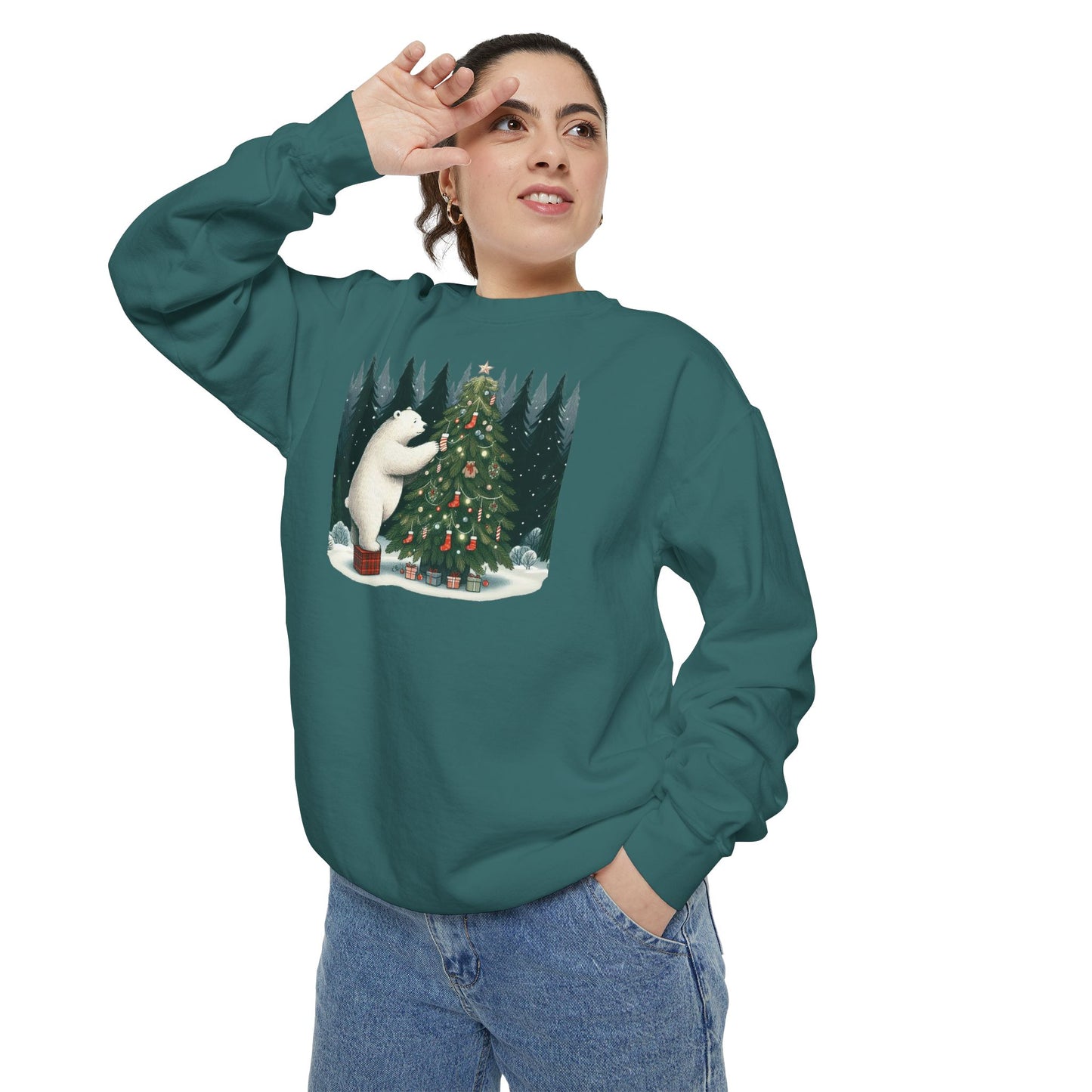 Alpine Christmas Polar Bear Sweatshirt