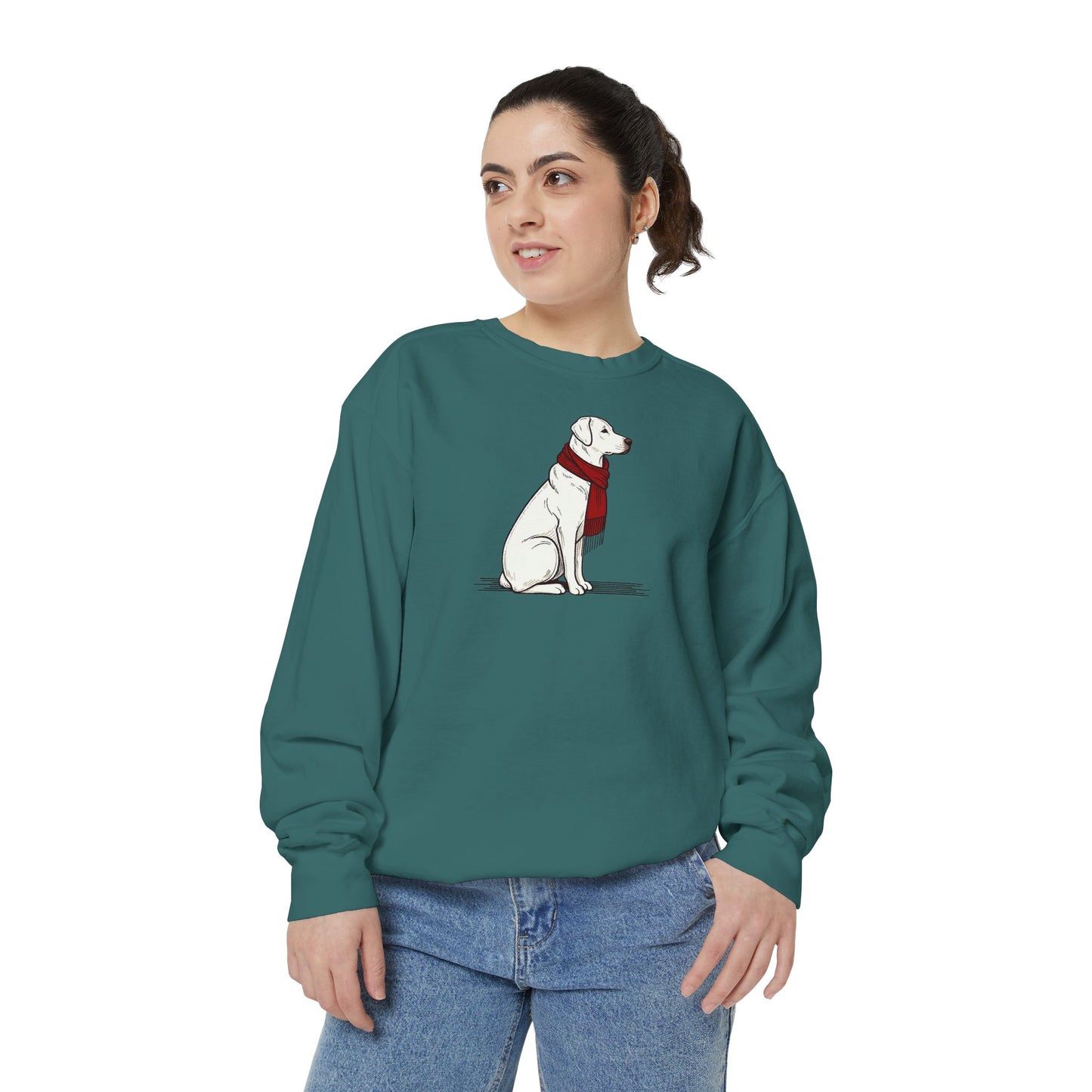 Red Scarf Dog Sweatshirt