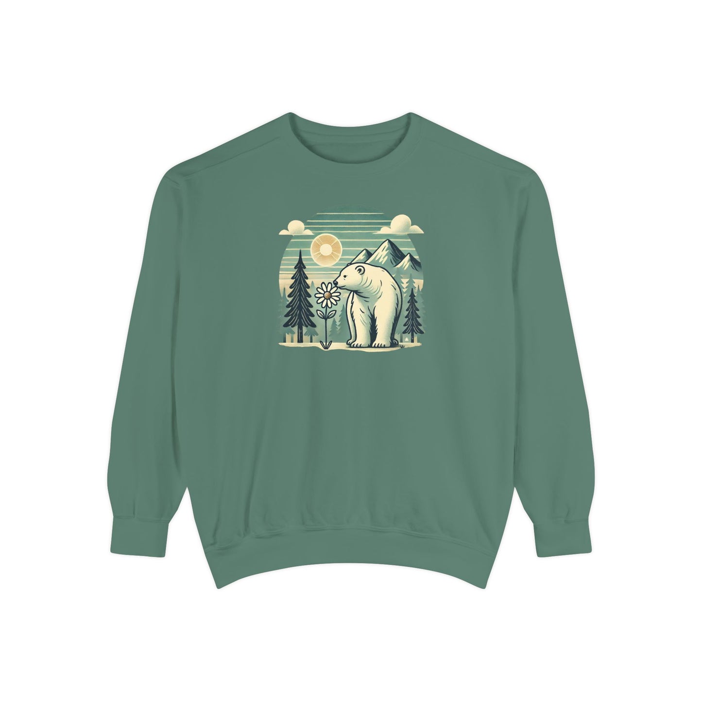 Pine & Daisy Polar Bear Comfort Colors Sweatshirt