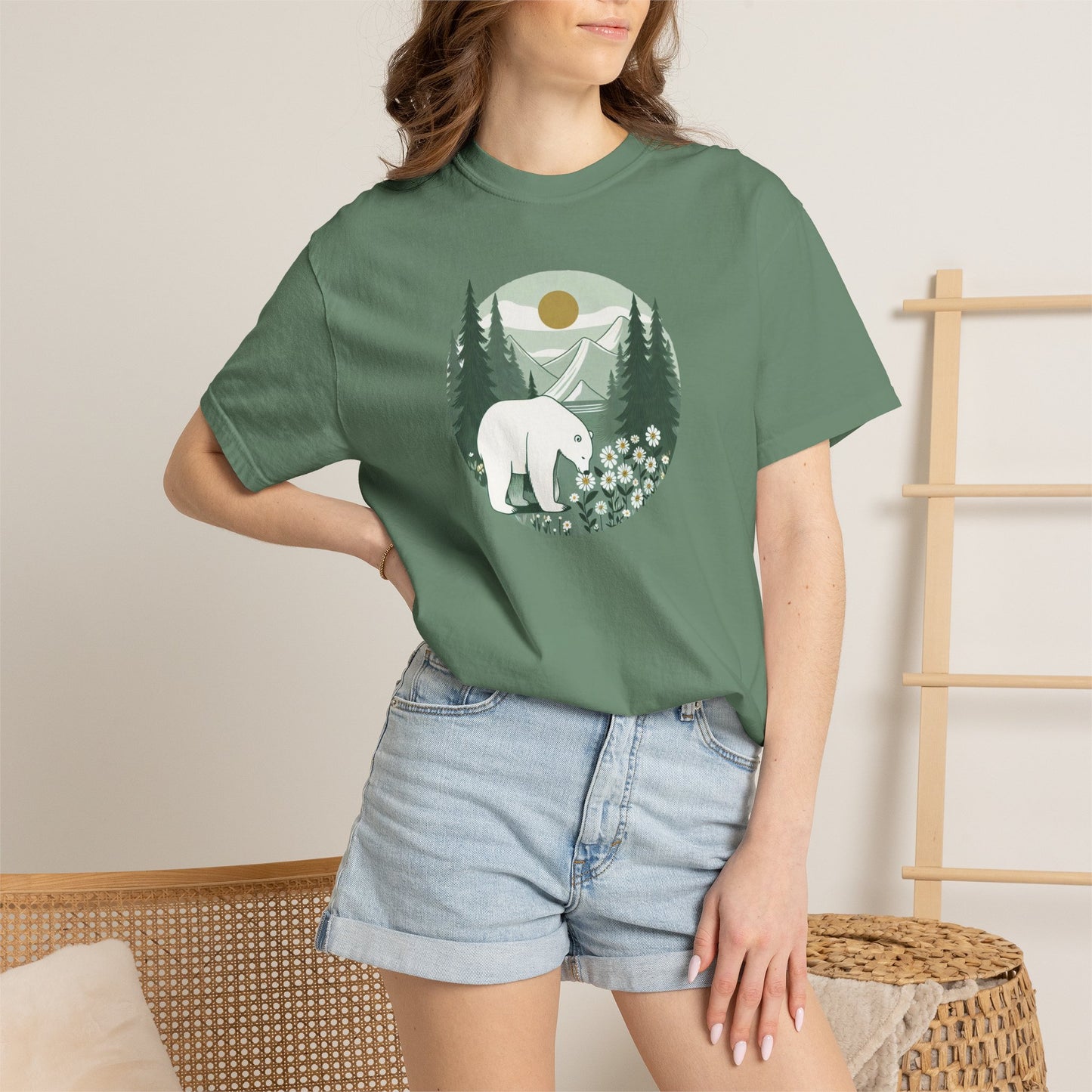 Polar Bear Mountain Meadow Comfort Colors Tee