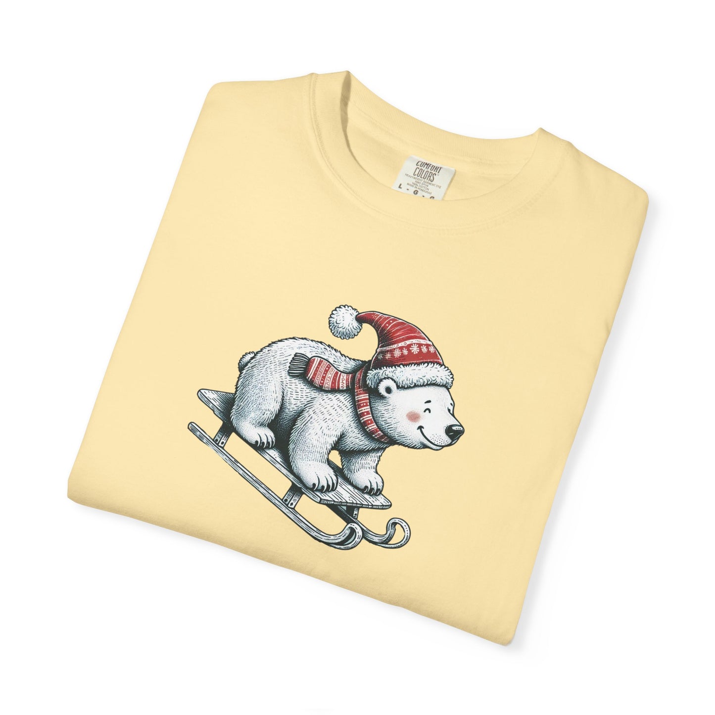 Let It Snow Polar Bear Comfort Colors Tee