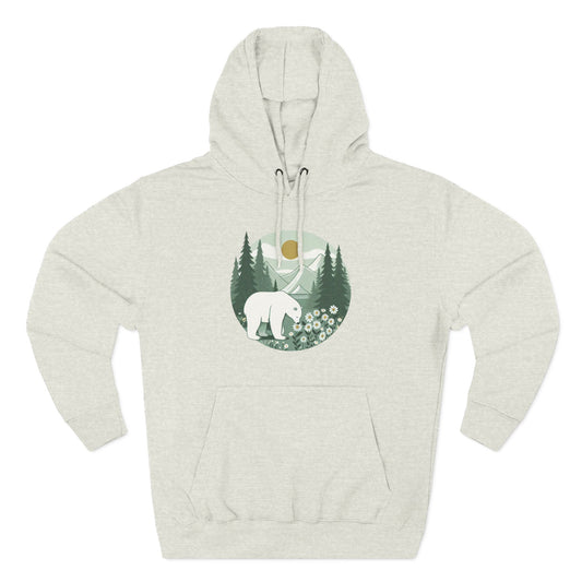 Polar Bear Daisy Mountain Meadow Hoodie