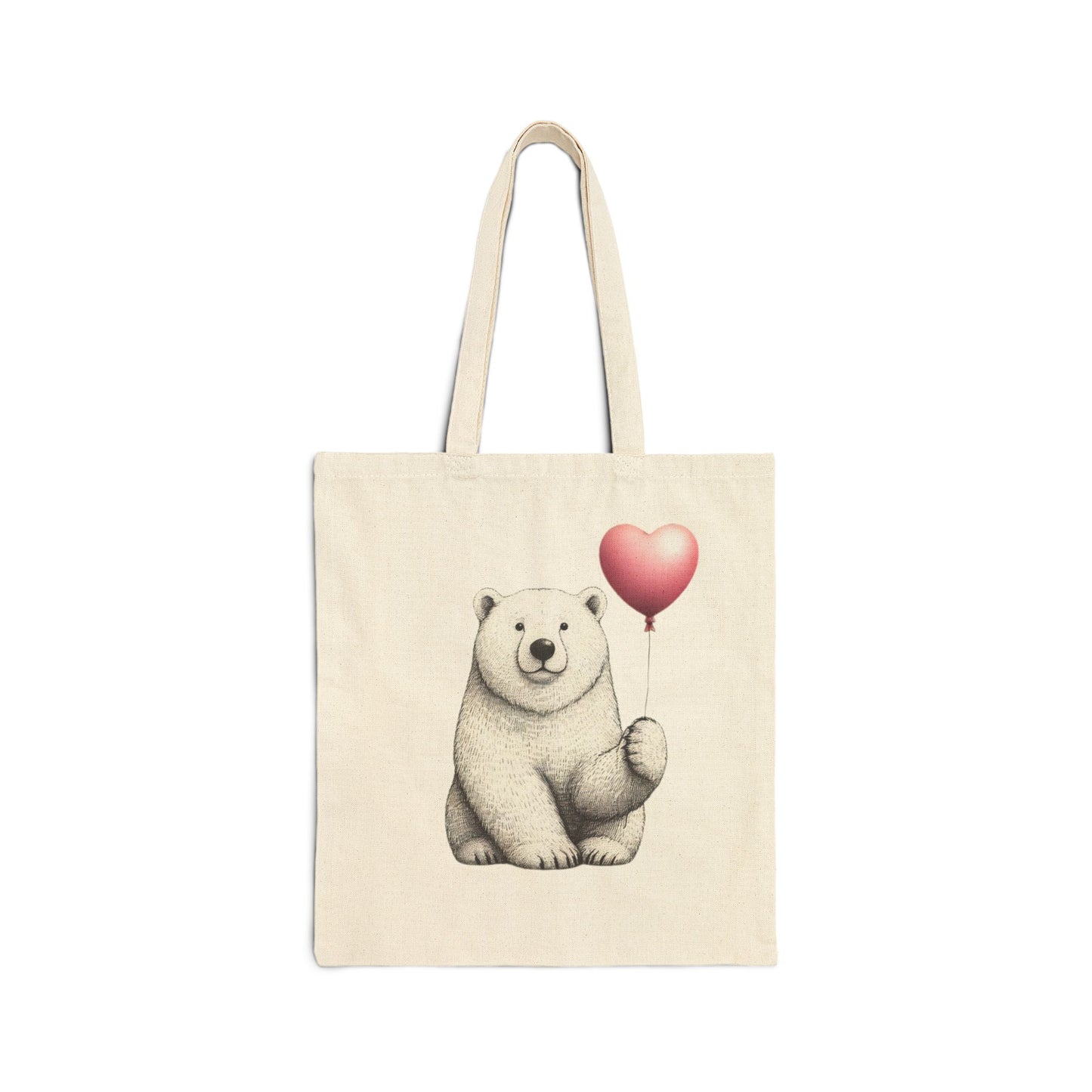 Sketch Bear Balloon Tote Bag