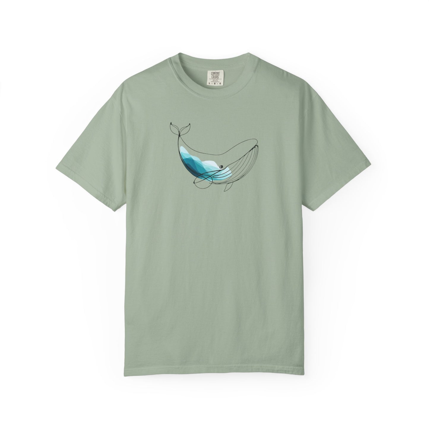 Minimalist Whale Comfort Colors Tee