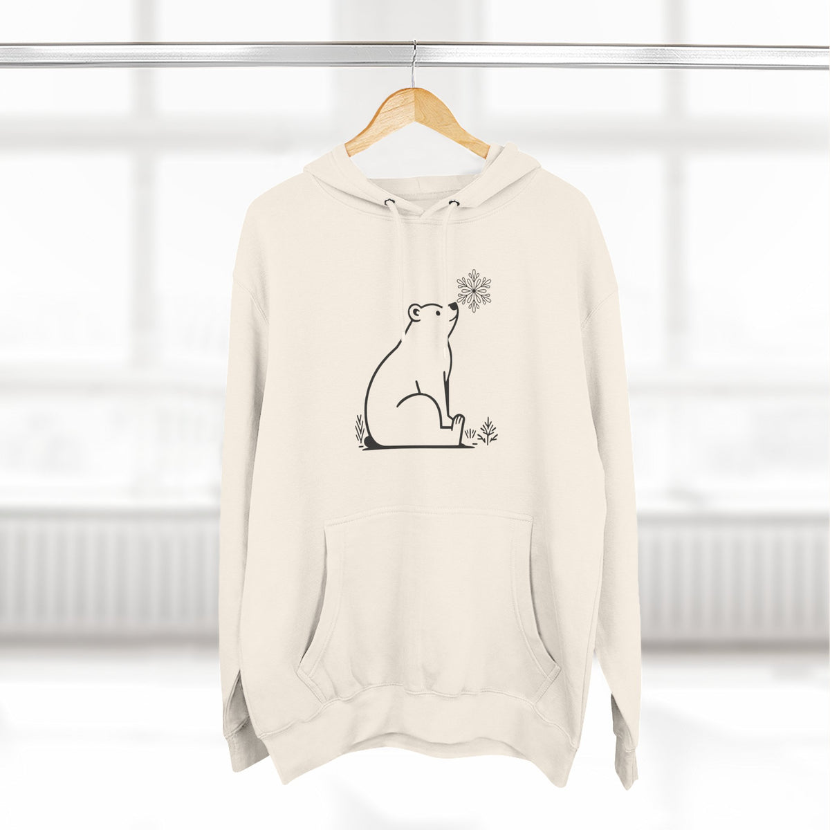 Polar Bear Christmas Hoodie | Minimal Winter Sweatshirt