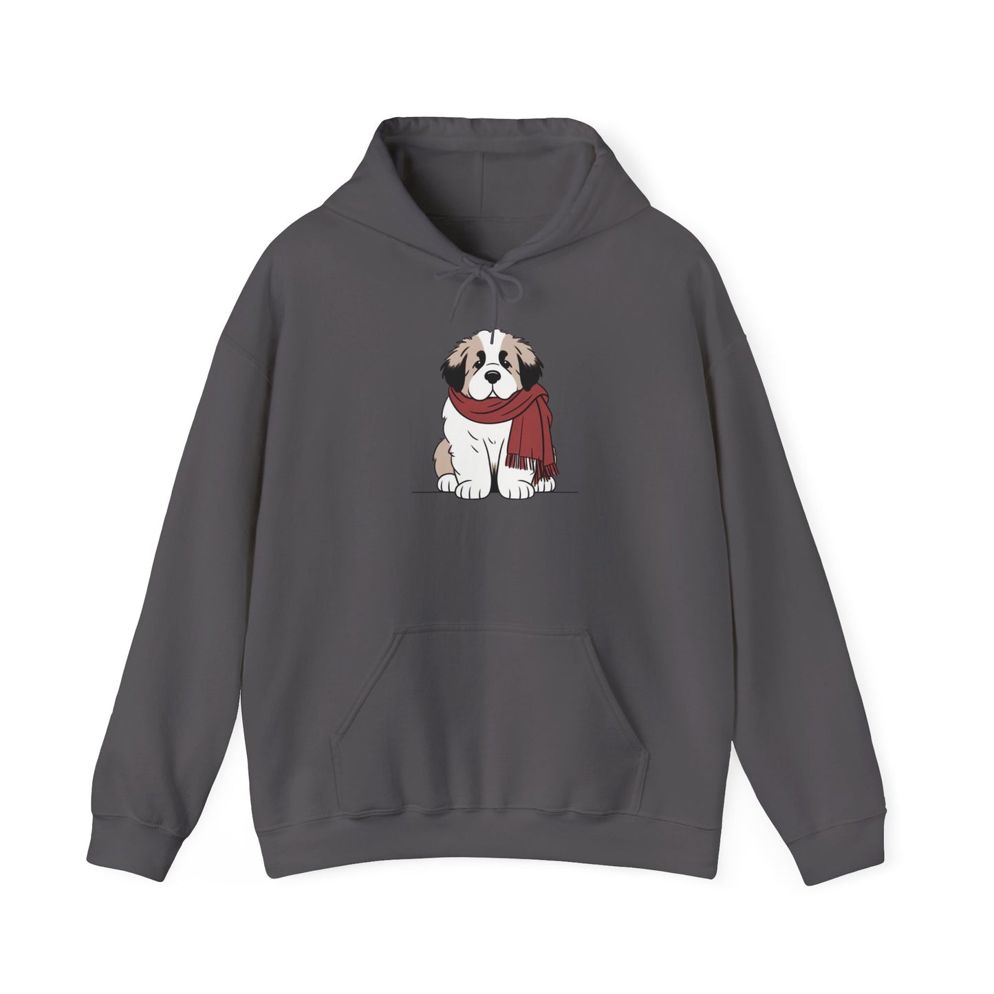 Saint Bernard Puppy Scarf  Premium Hoodie | Cozy Den Edition