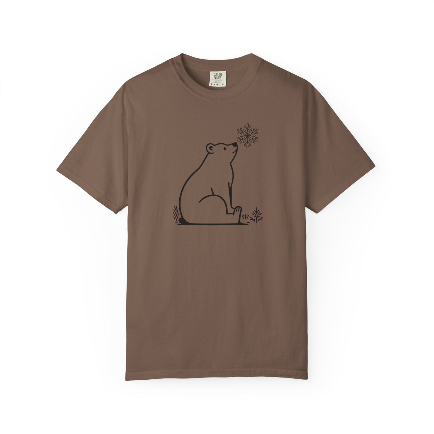 Comfort Colors Polar Bear Snowflake Tee