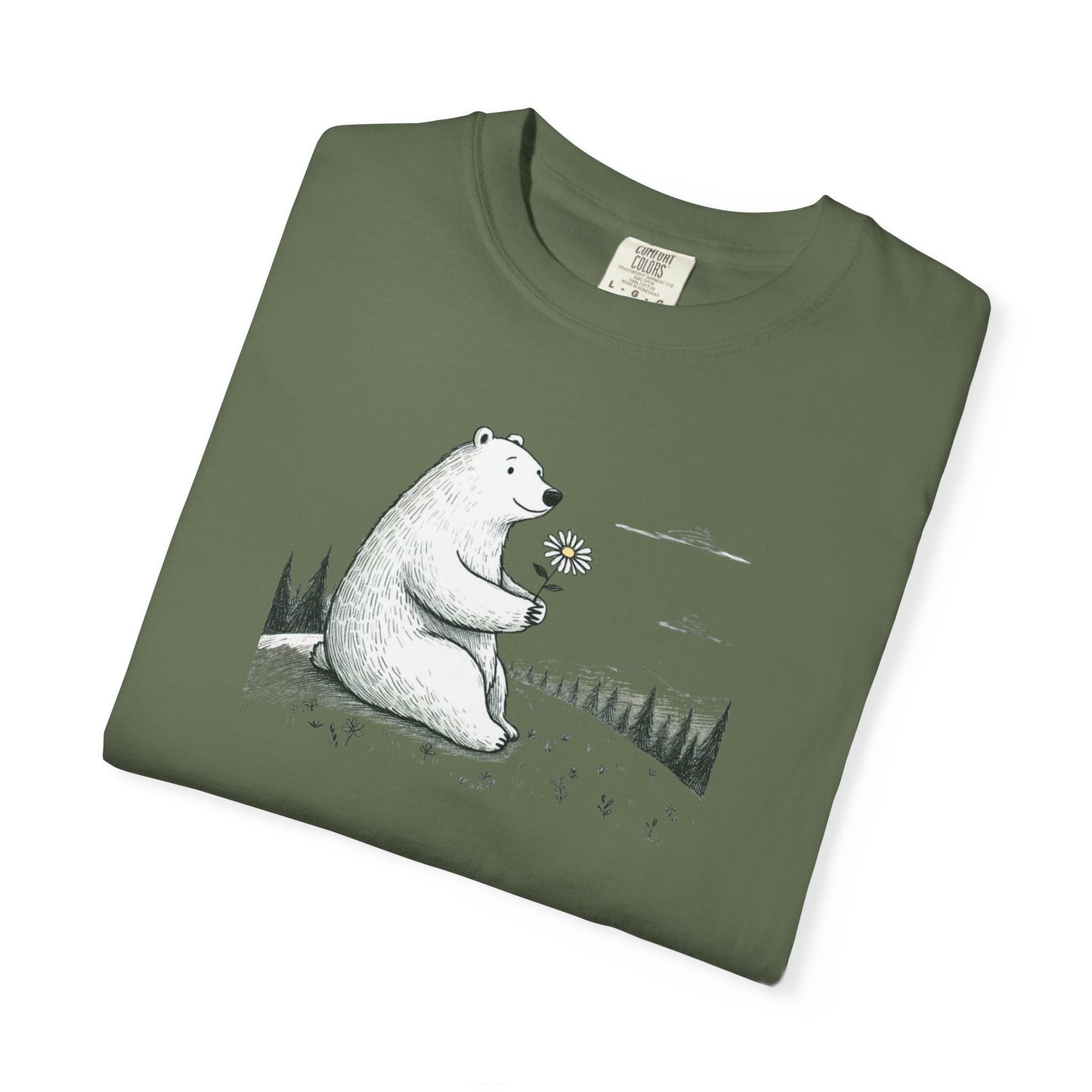 Woodland Bear Wildflower Comfort Colors Tee