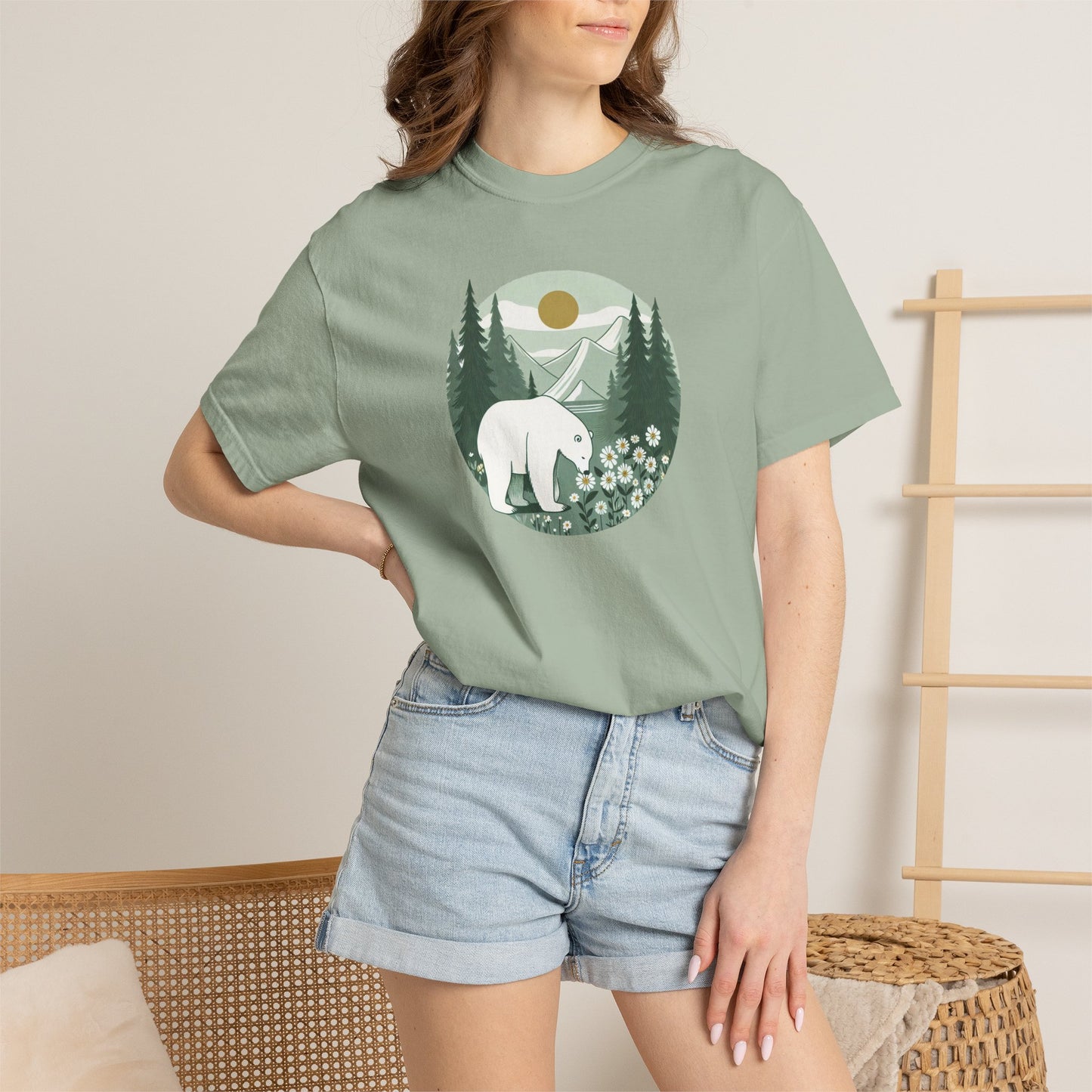 Polar Bear Mountain Meadow Comfort Colors Tee