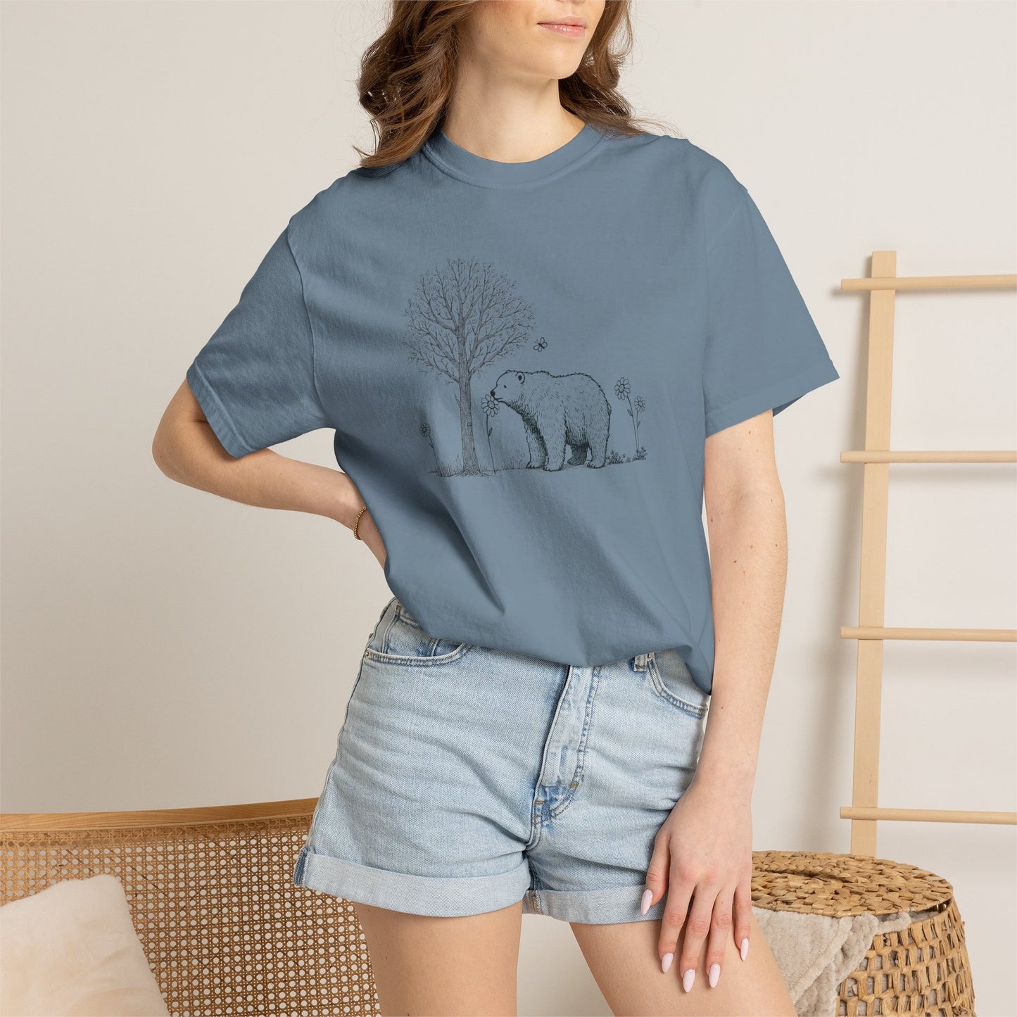 Wildflower Polar Bear Comfort Colors Tee