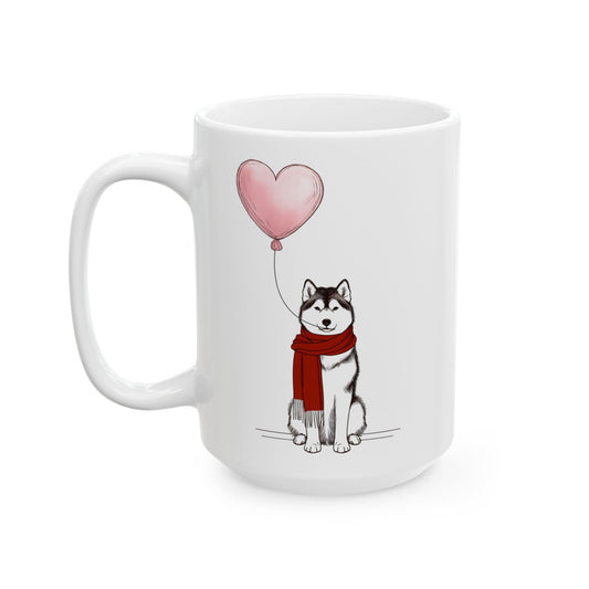 The Heartfelt Howl Husky Art Mug | 15oz