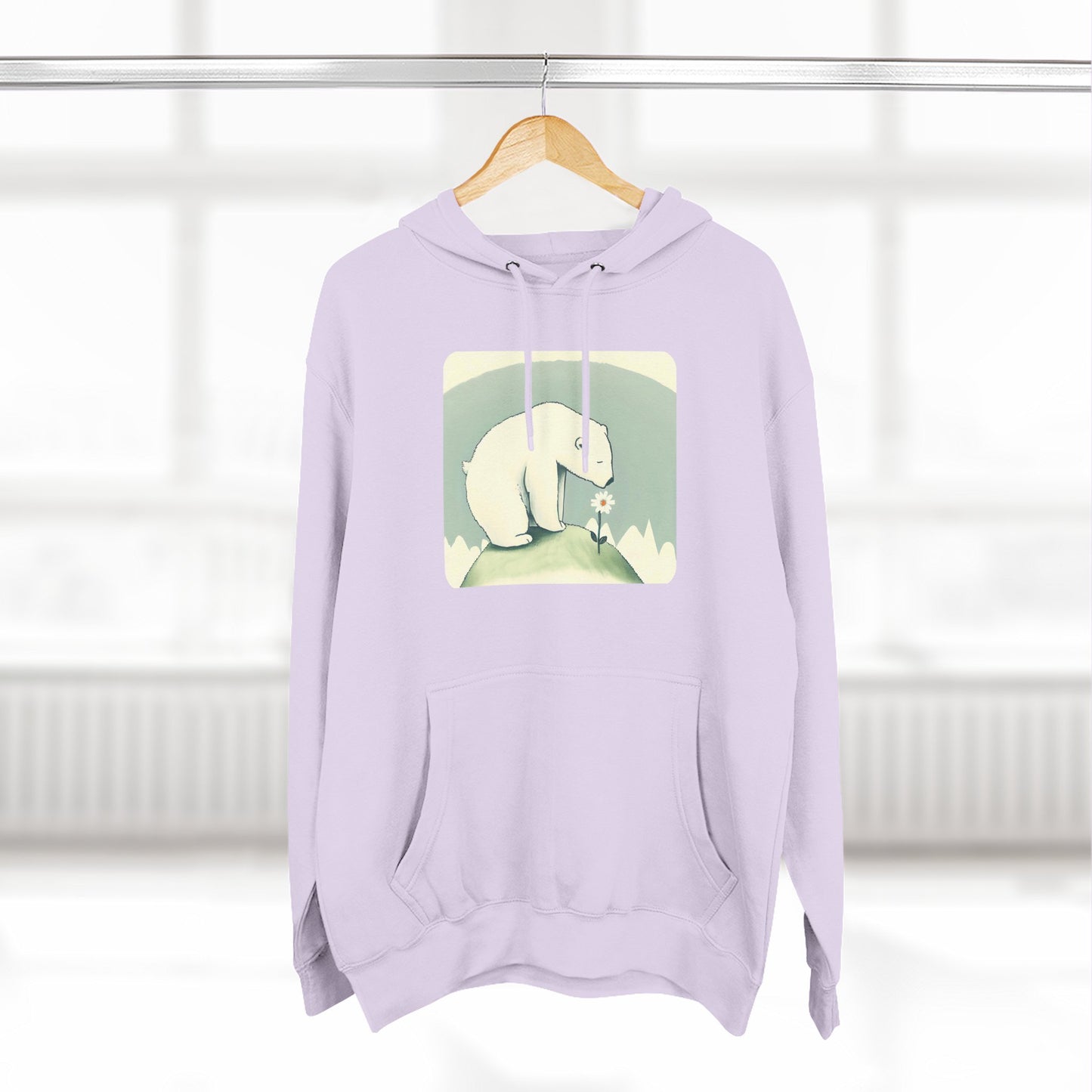 Polar Bear  Wildflower Hoodie