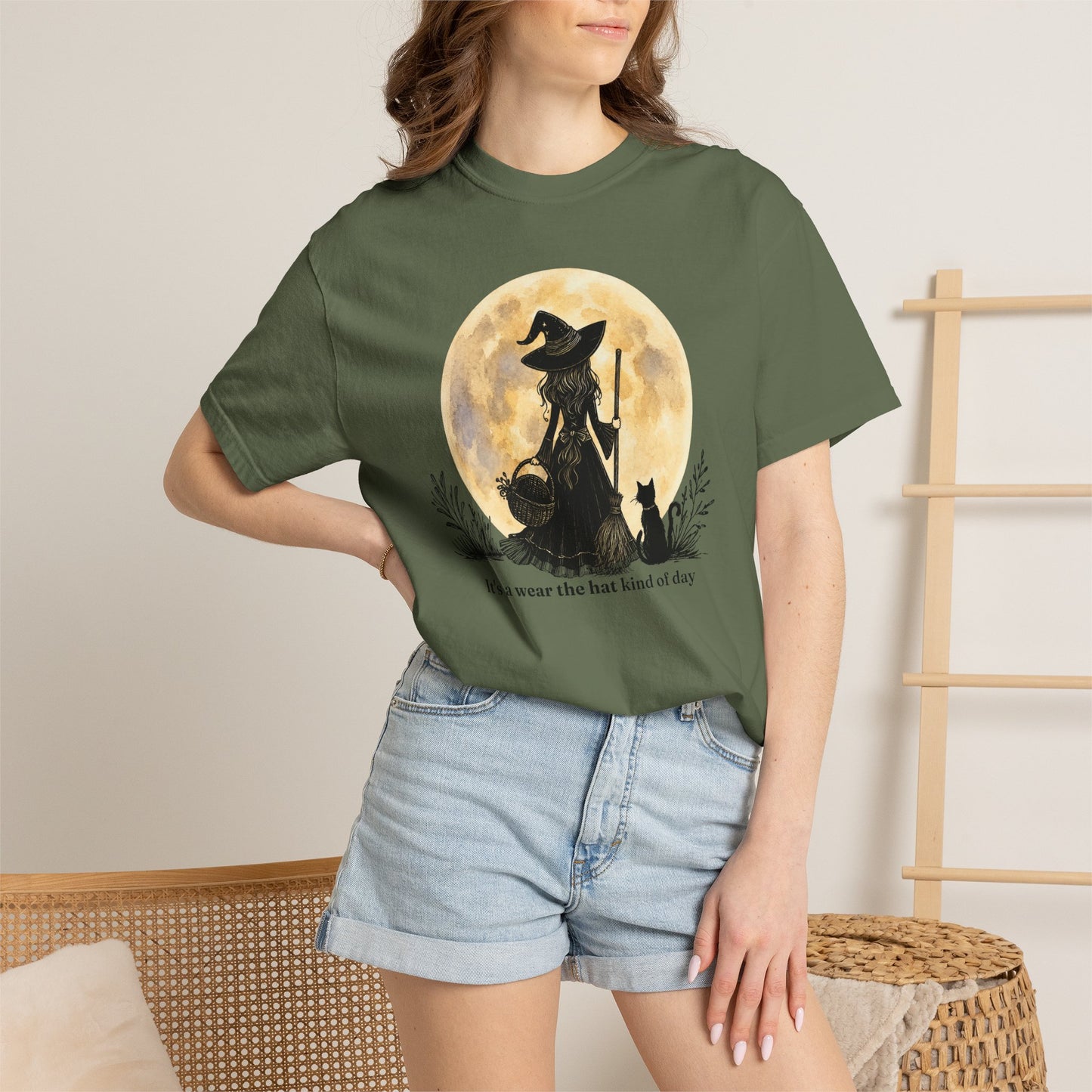 It's a Wear the Hat Kind of Day | Comfort Colors® Witch Graphic T-Shirt