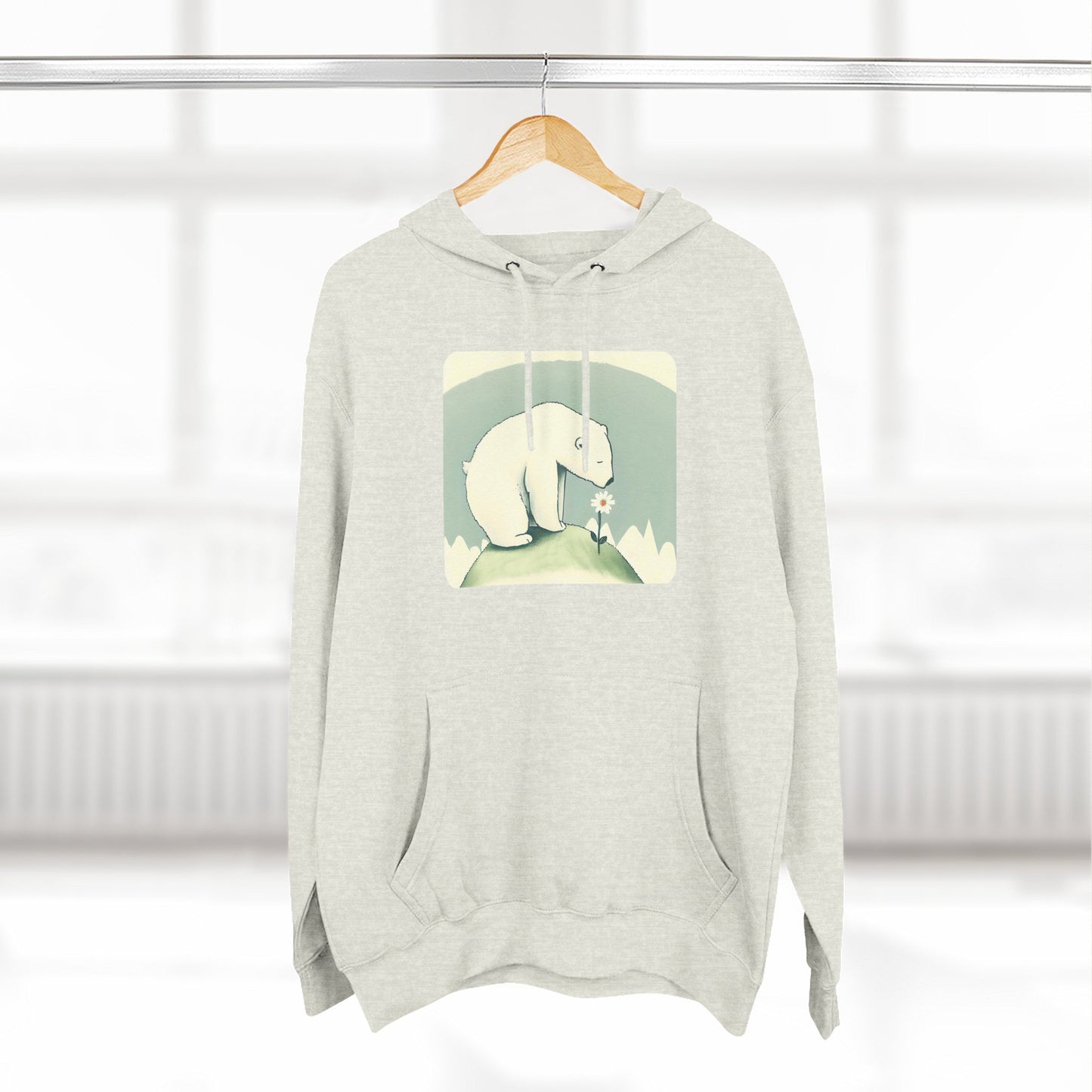 Polar Bear  Wildflower Hoodie