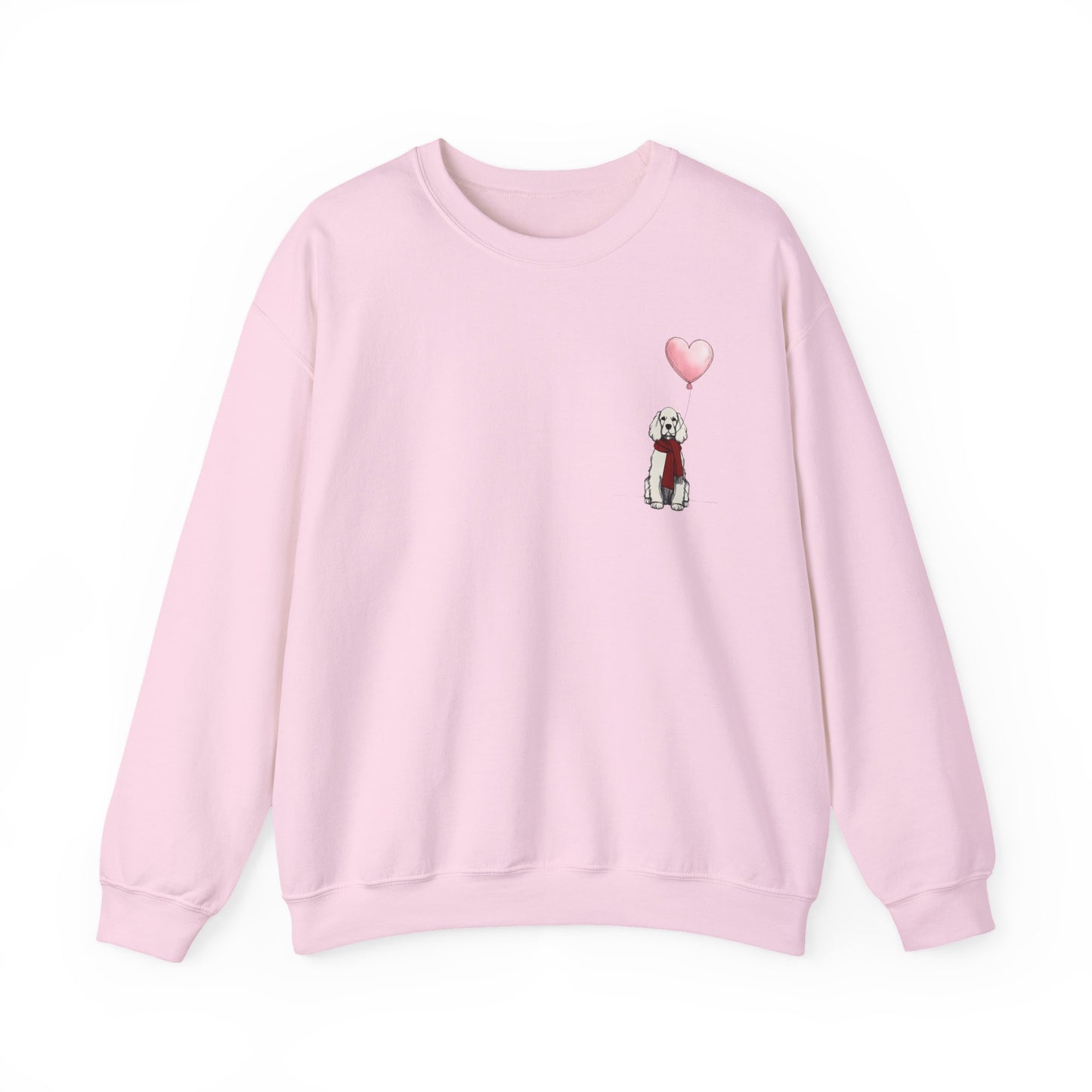 Cocker Spaniel with Heart Balloon Sweatshirt