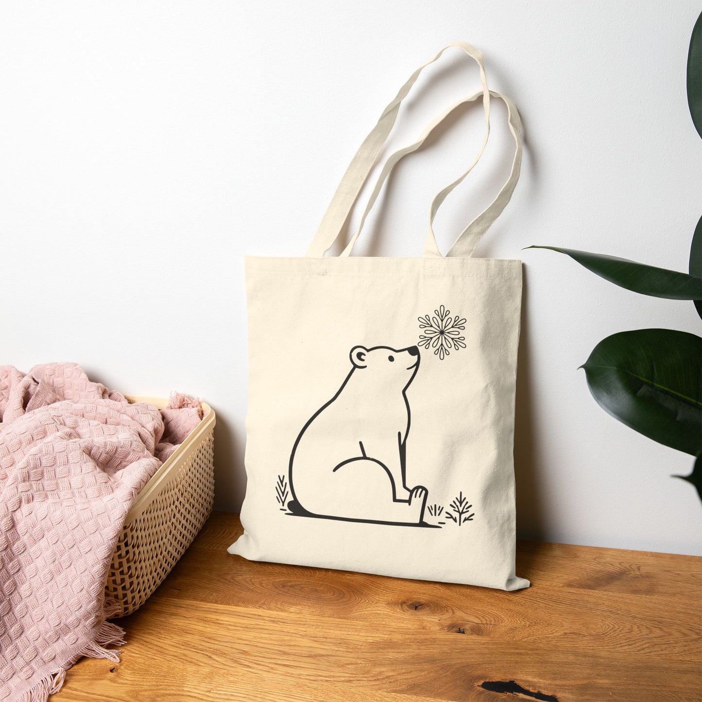 Snowflake Bear Double-Sided Heritage Tote | Polar Den