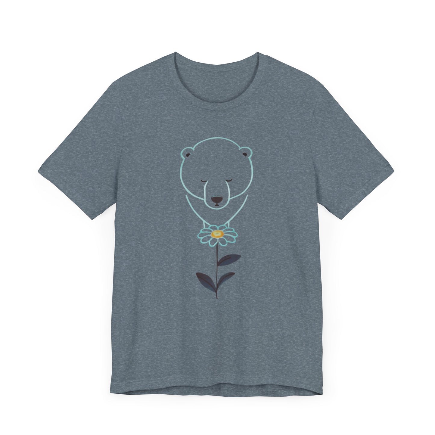 Minimalist Polar Bear & Daisy Tee