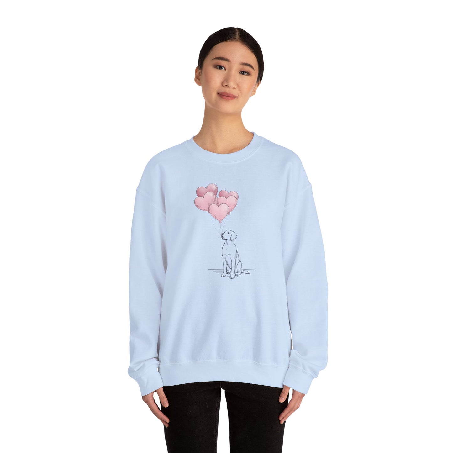 Labrador with Heart Balloons Sweatshirt