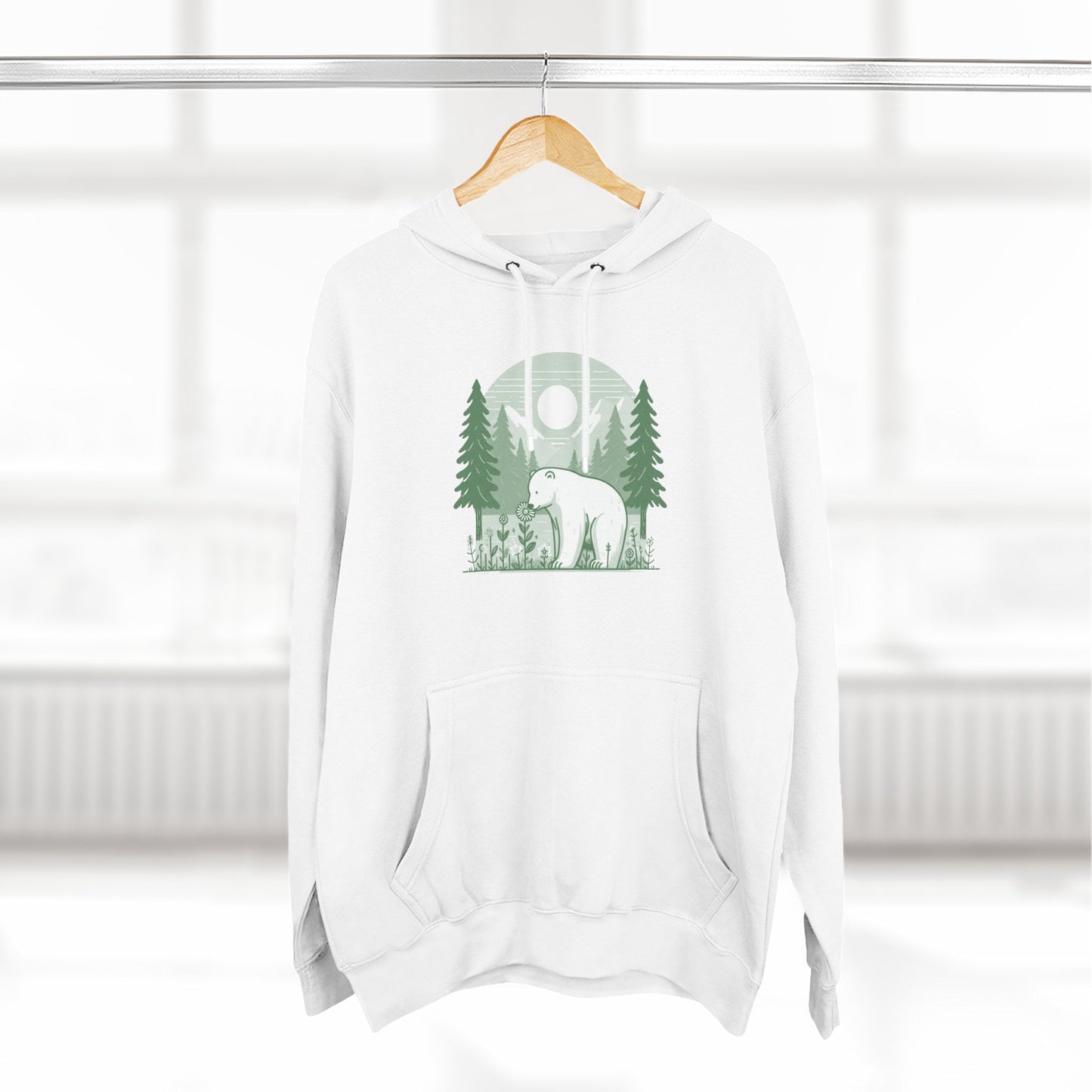 Polar Bear Forest Bloom Hoodie