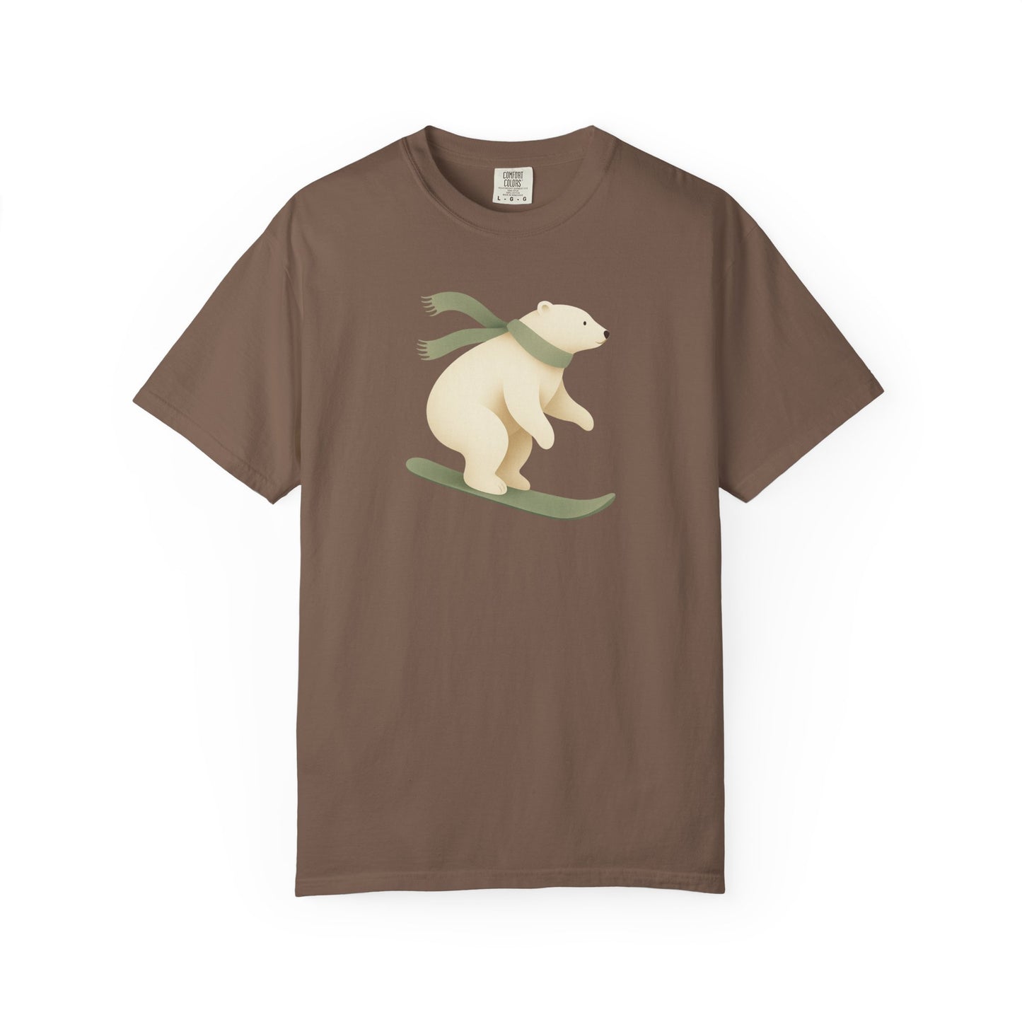Comfort Colors Polar Bear Snowboard Tee
