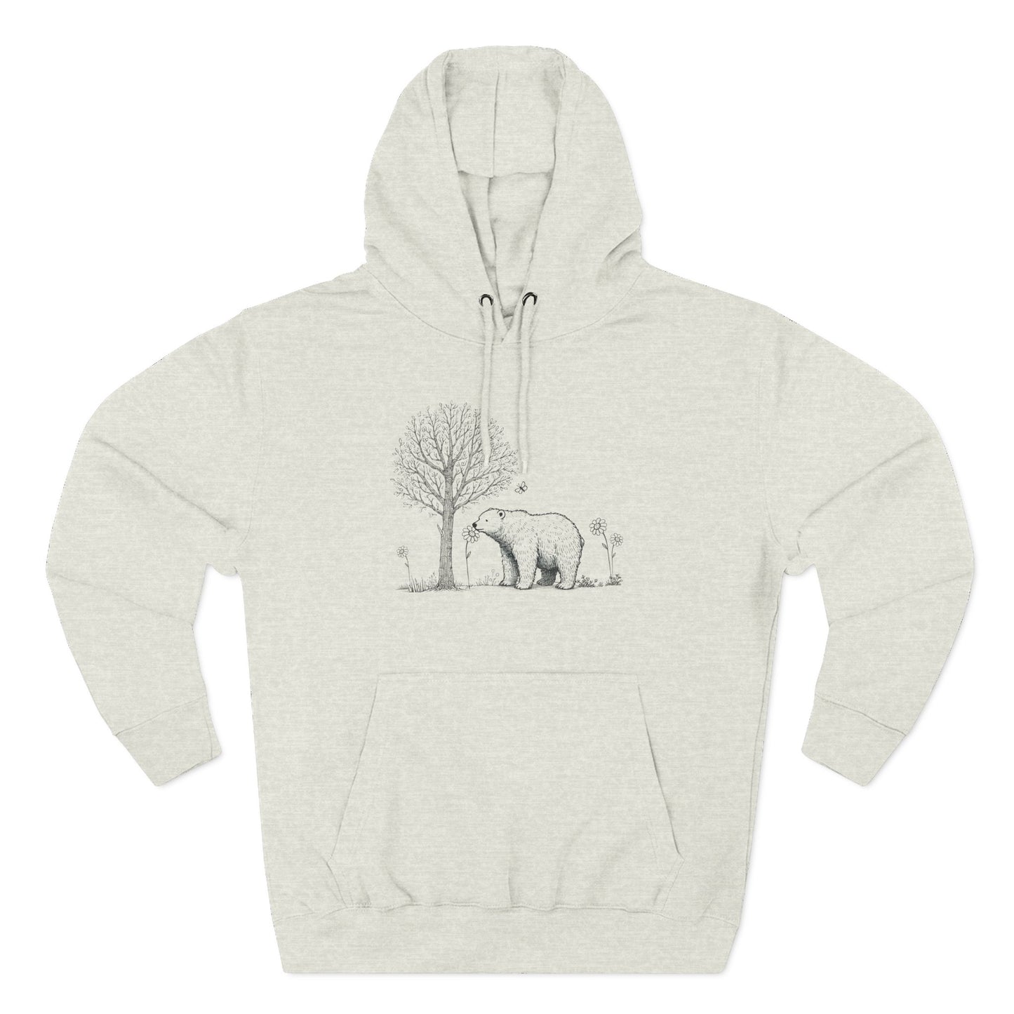 Wildflower Polar Bear Hoodie