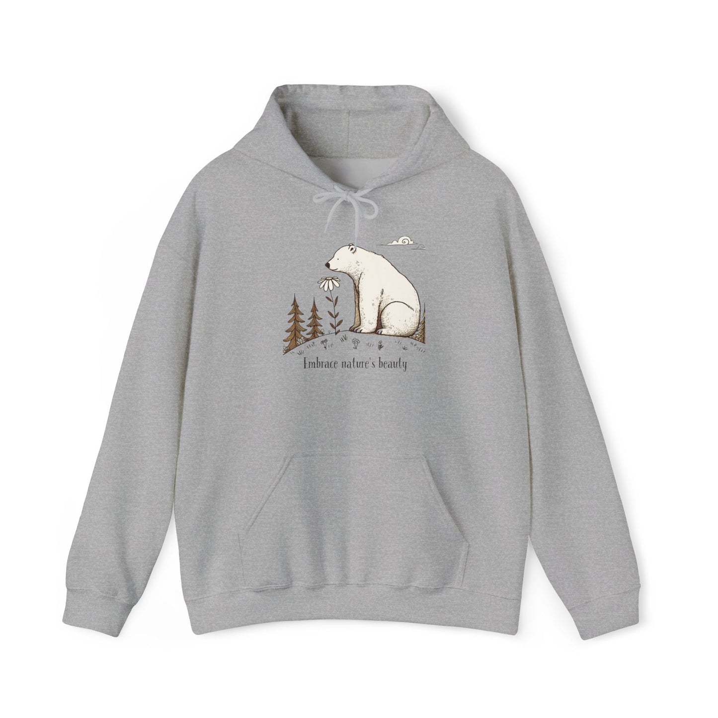 Embrace Nature’s Beauty Hoodie | Cozy Polar Bear Sweatshirt