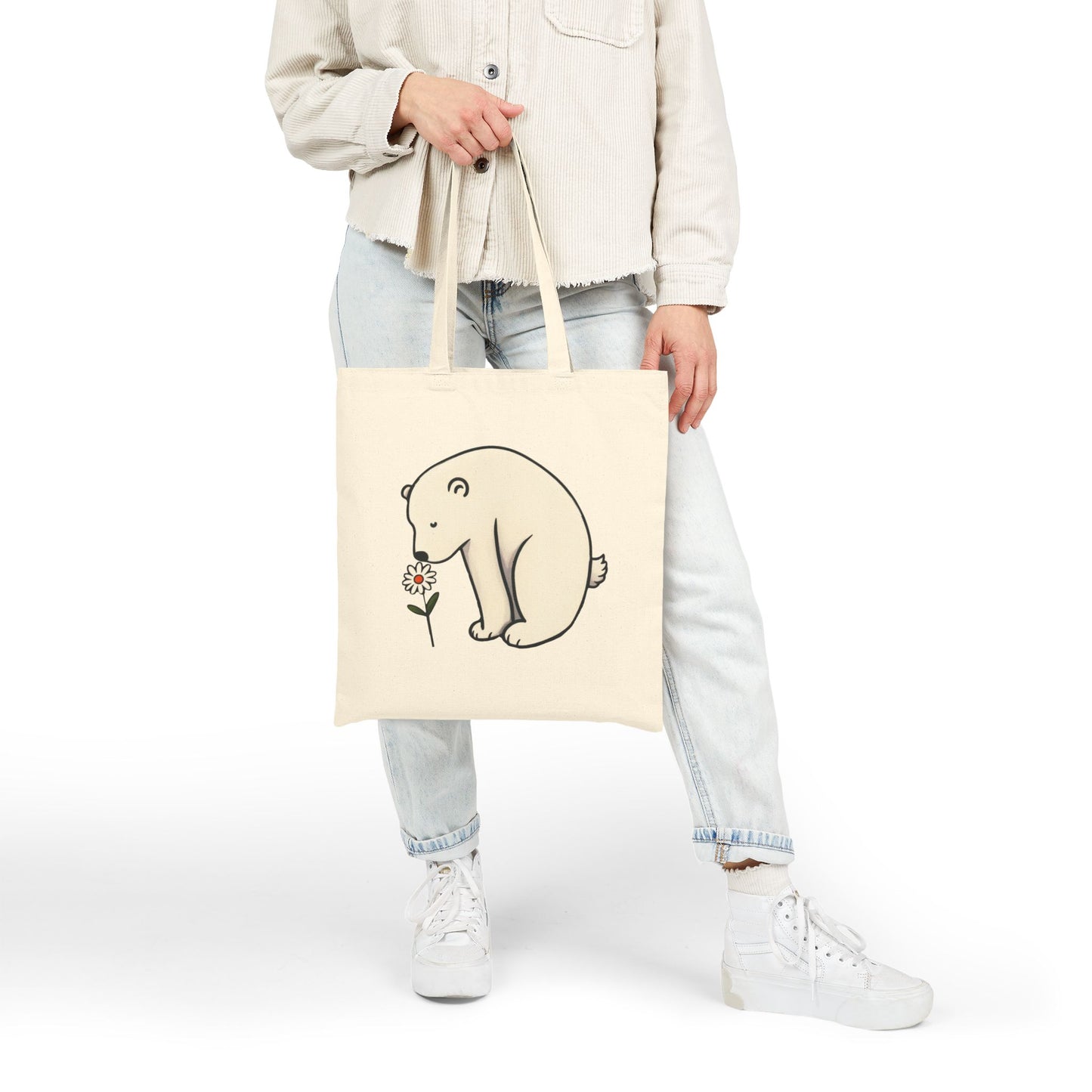 Polar Bear Daisy | Double-Sided Heritage Tote