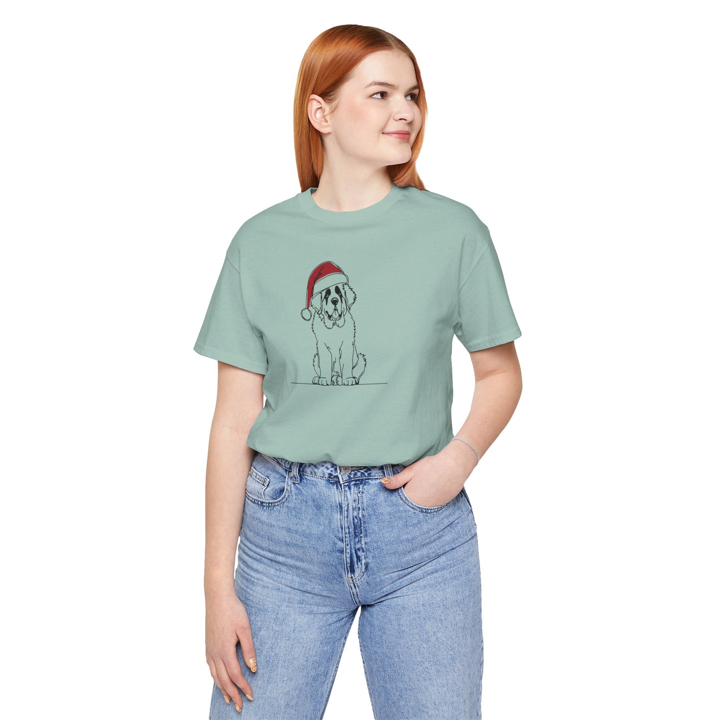 "Santa Bernard" Holiday Sketch Tee | Holiday Den